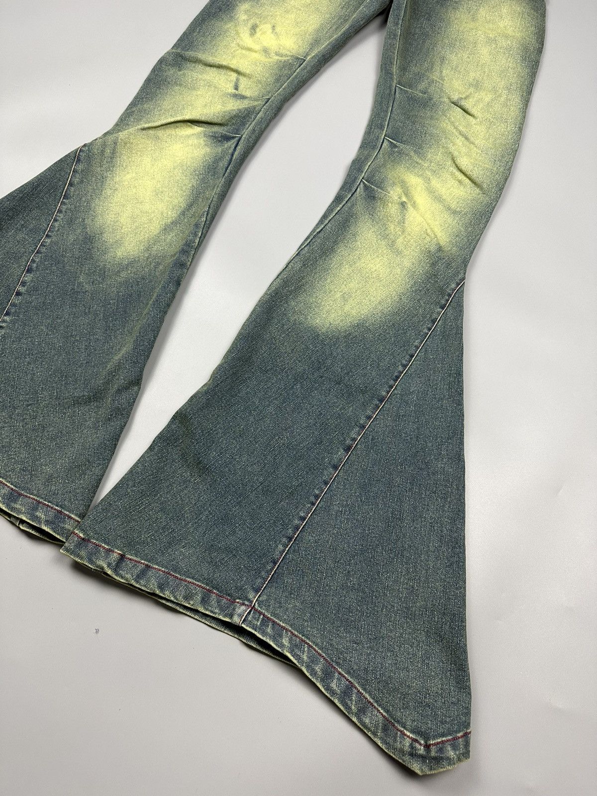 14th Addiction × If Six Was Nine 🔥Sick Nice🔥Japanese High-Waisted Pleated Flare Jeans Size 28" / US 6 / IT 42 - 14 Thumbnail