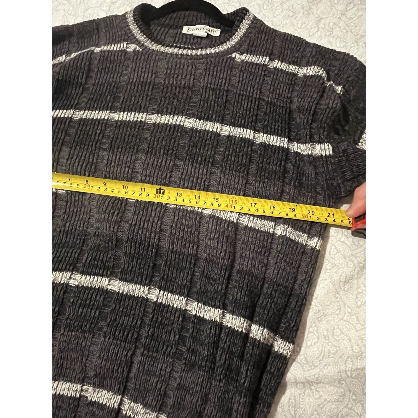 Steeplechase Vintage Steeple Chase Sweater Mens Large USA Made Striped Size US L / EU 52-54 / 3 - 10 Thumbnail