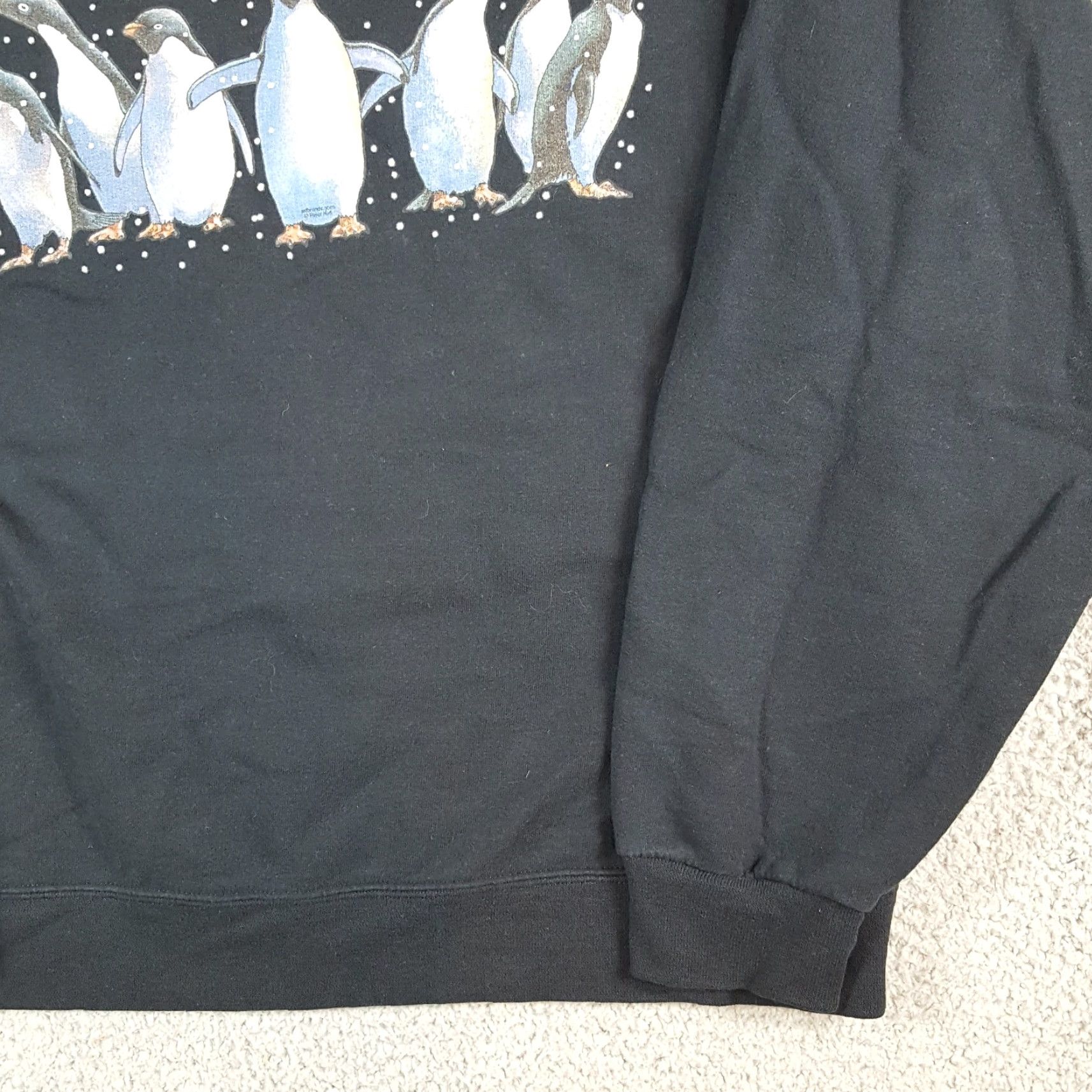 Jerzees VINTAGE Jerzees Sweatshirt Pullover Crewneck Fleece Christmas Snowing Penguins Black L Men Size L Size US L / EU 52-54 / 3 - 4 Thumbnail