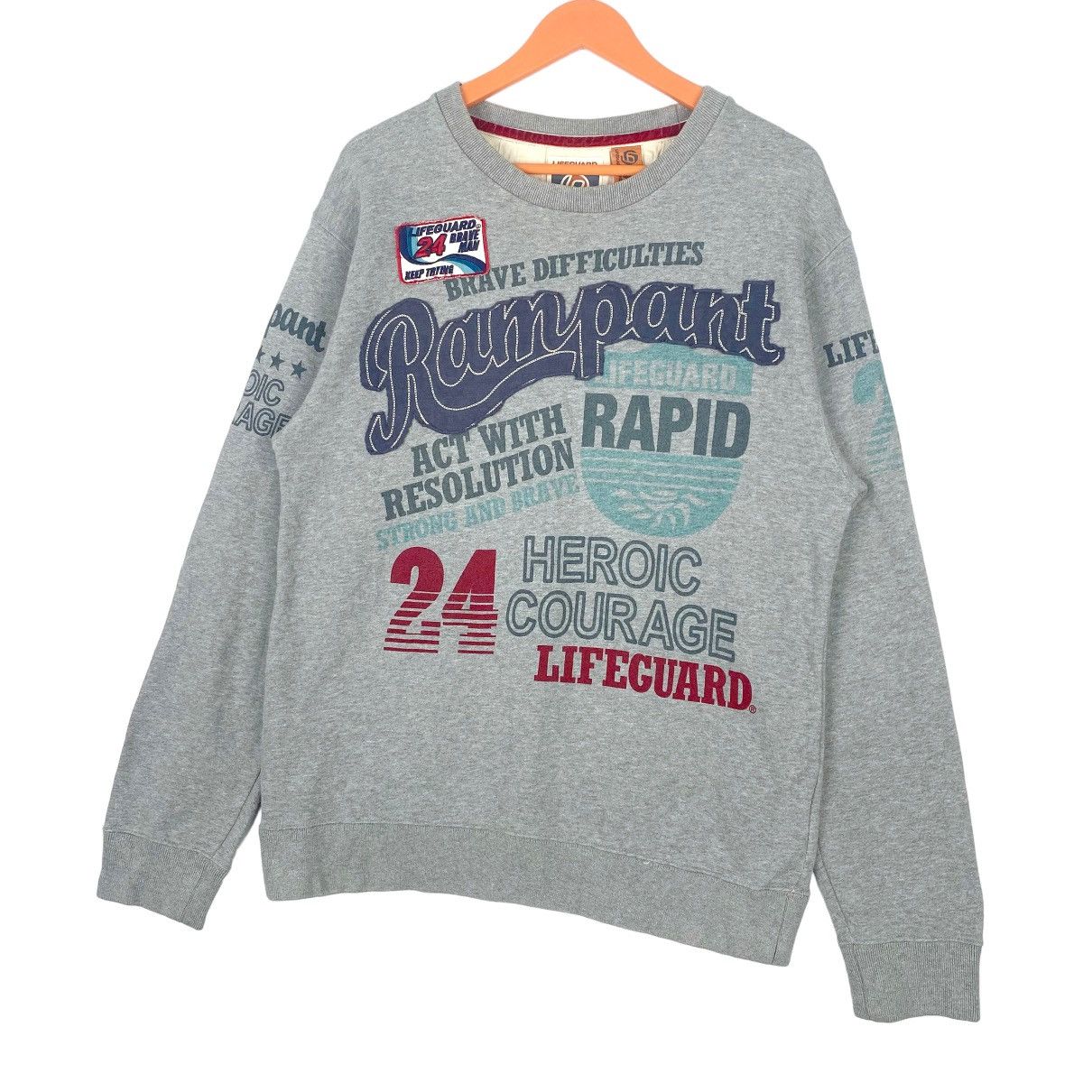 Designer × Vintage Lifeguard Sweatshirt Big Logo Crewneck Pullover Jumper Size US M / EU 48-50 / 2 - 3 Thumbnail