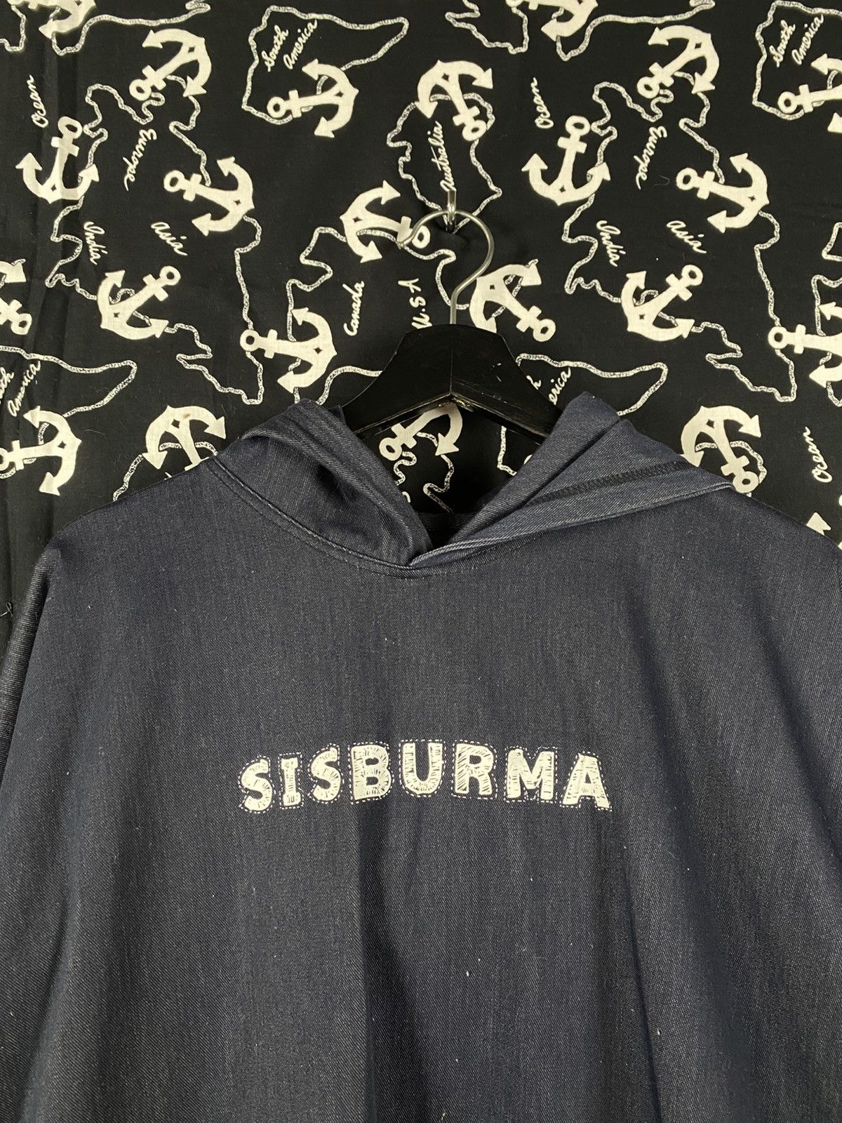 Japanese Brand SISBURMA Navy Blue Pullover Hoodie | Minimalist Casual Size US XL / EU 56 / 4 - 6 Thumbnail