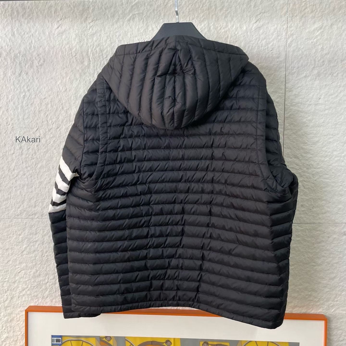 Thom Browne Thom Browne TB Black Lightweight Four-Stripe Down Jacket Size US XXL / EU 58 / 5 - 2 Thumbnail
