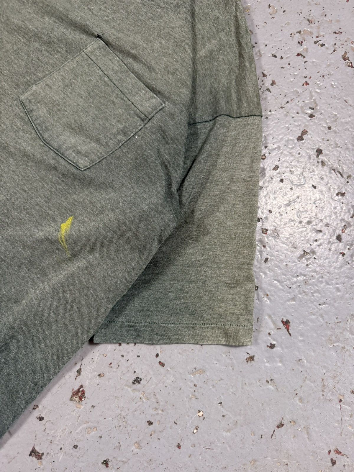 Other Vintage Single Stitch Sun Faded Blank Green Tee Size US XL / EU 56 / 4 - 4 Thumbnail