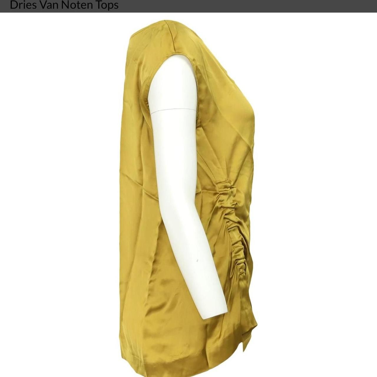 Dries Van Noten Dries Van Noten Gold Gathered Blouse Size XS / US 0-2 / IT 36-38 - 2 Thumbnail