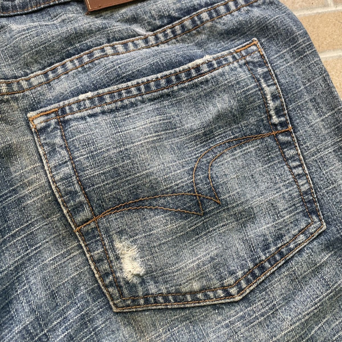If Six Was Nine Y2K Lee Cooper Bootcut Flare Distressed Mud Washed Jeans Size US 32 / EU 48 - 10 Thumbnail