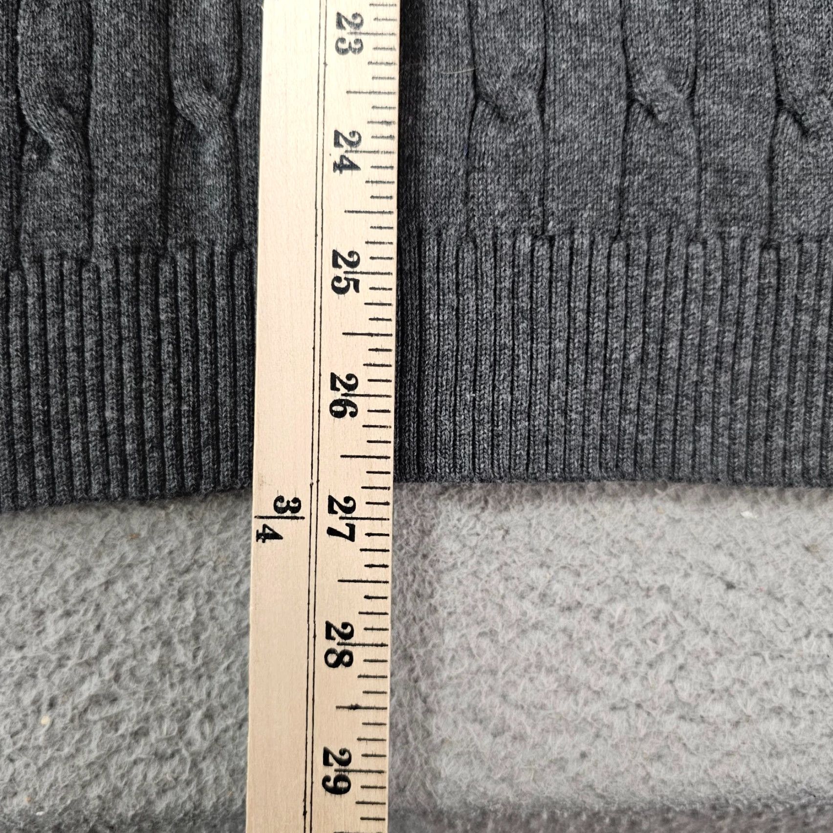 Club Room Club Room Mens Sweater Crewneck Knit Cable Gray Medium (Tag XL) Size US M / EU 48-50 / 2 - 7 Thumbnail