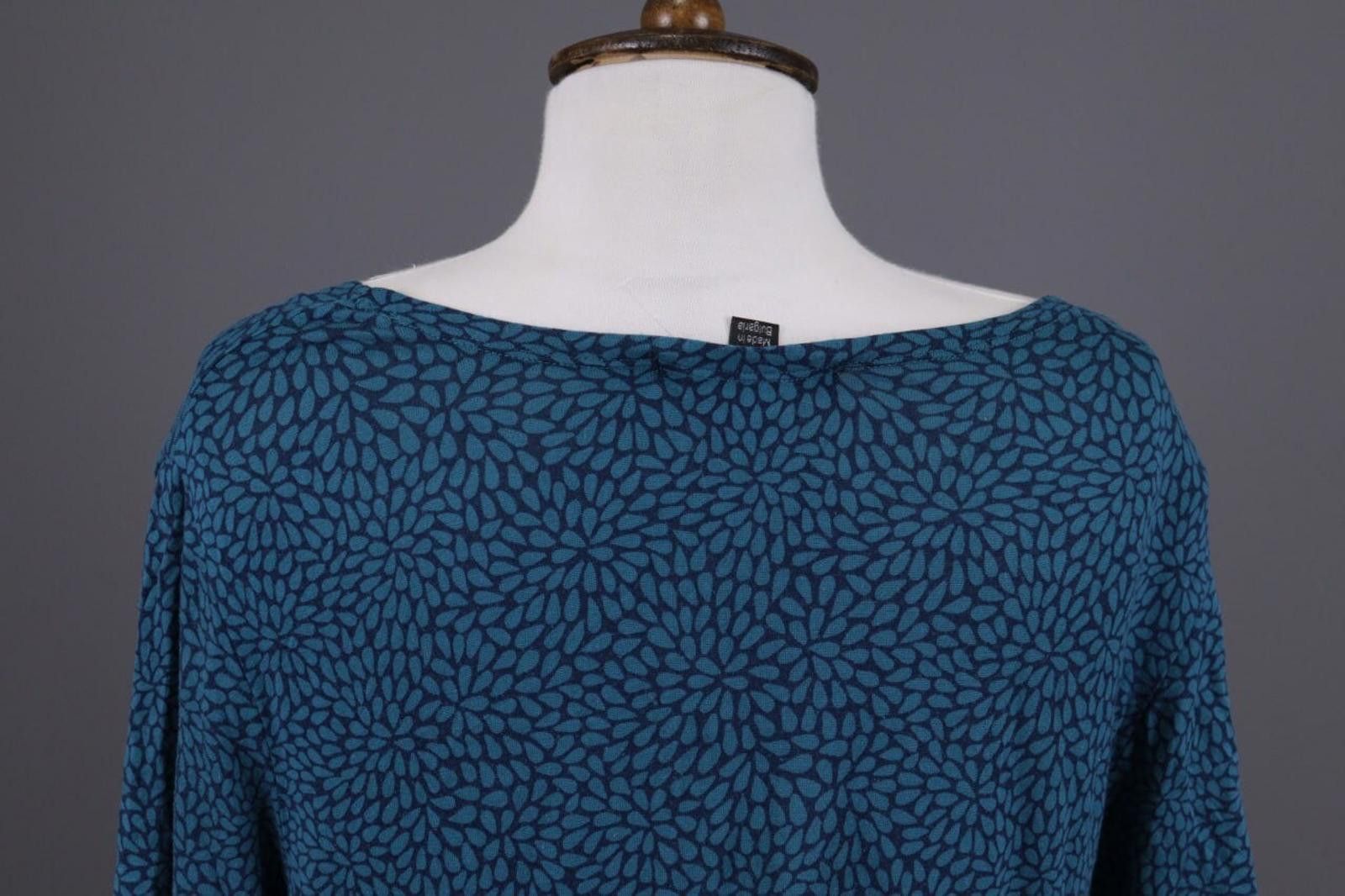 Designer Gudrun Sjoden Blue Floral Oversize Lagenlook Dress Size L Size L / US 10 / IT 46 - 10 Thumbnail