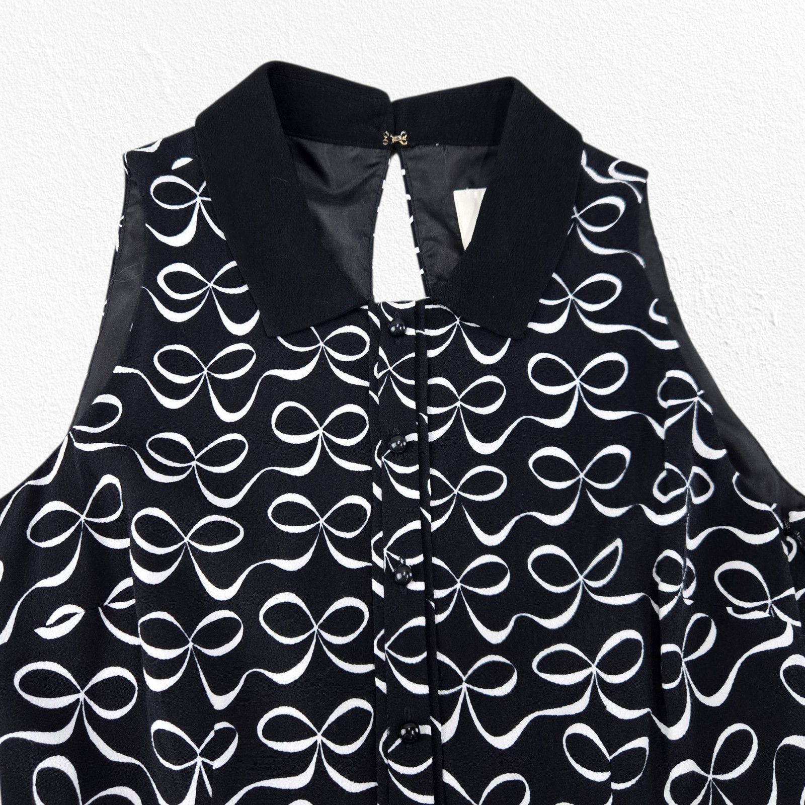Kate Spade Kate Spade Mackenna Black White Bow Print Dress Size 0 Size XS / US 0-2 / IT 36-38 - 3 Thumbnail