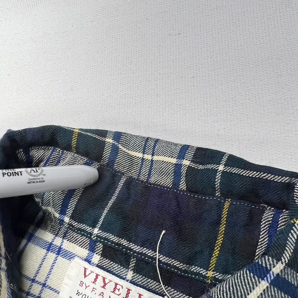 Vintage × Viyella VTG Viyella Flannel Shirt Blue Plaid Button Up Wool Scotland Size US M / EU 48-50 / 2 - 19 Thumbnail