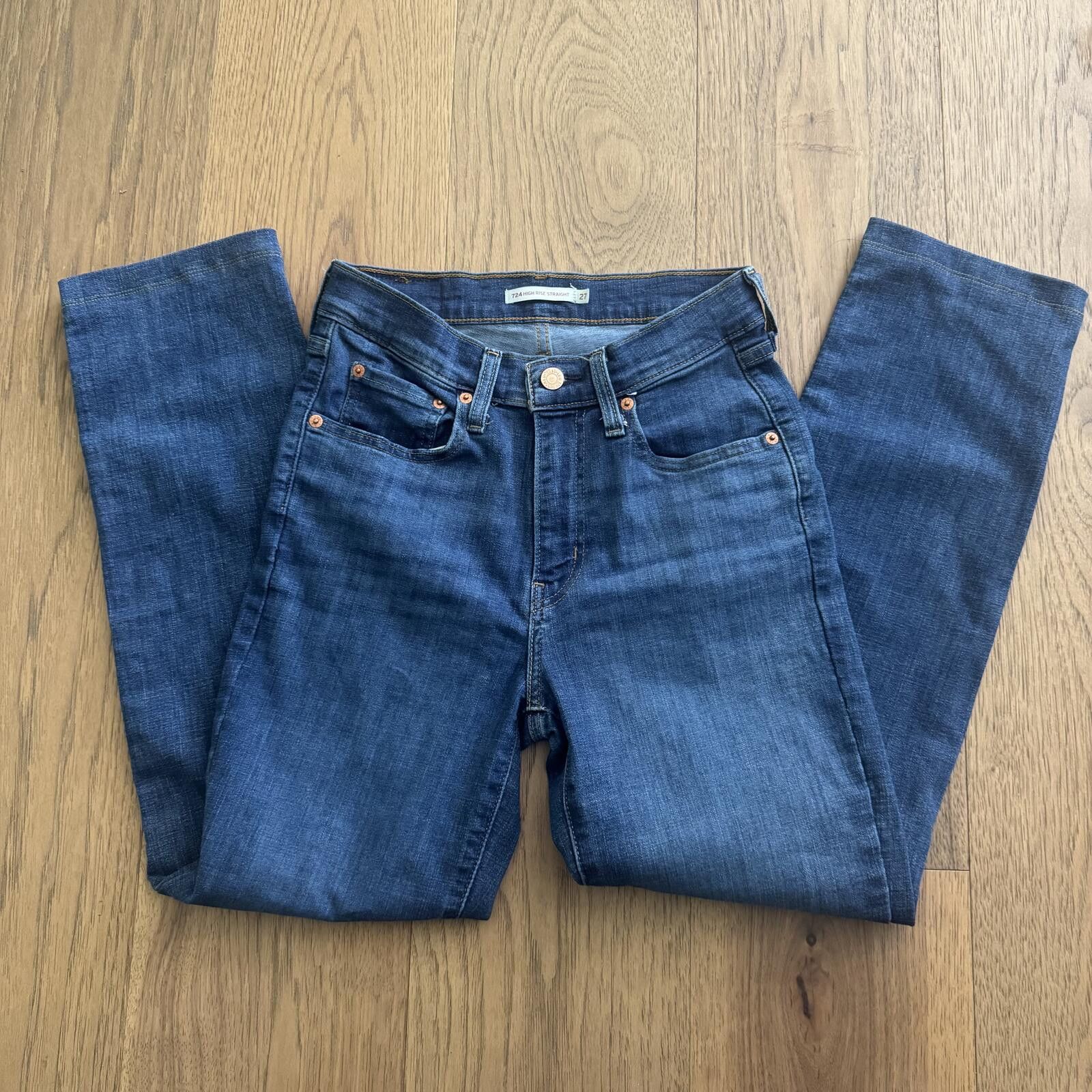 Levi's Levi's 724 High Rise Straight Jeans Size 27 Size 27" / US 4 / IT 40 - 3 Thumbnail