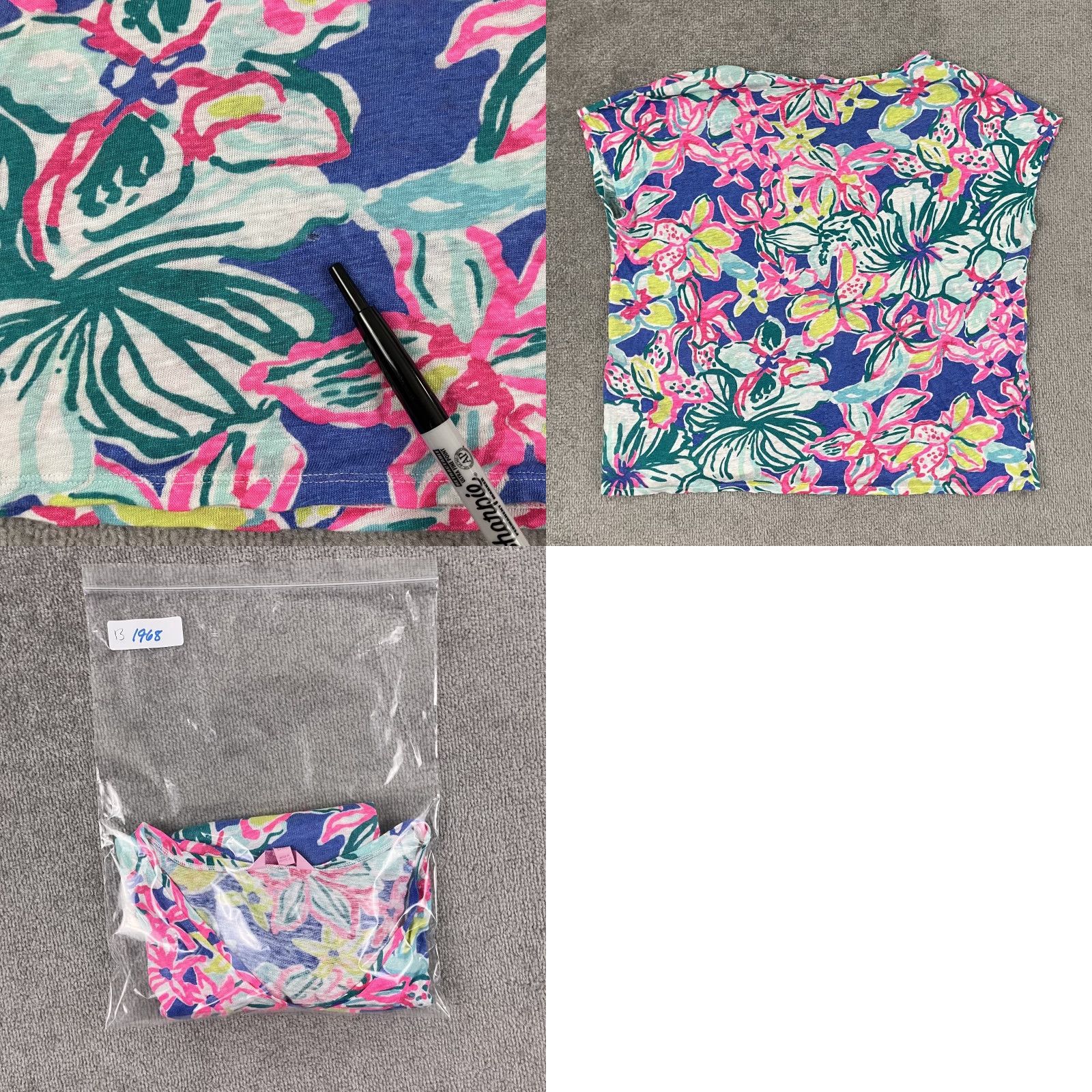 Lilly Pulitzer VINTAGE Lilly Pulitzer Blouse Women L/XL Floral Linen Casual Summer Beach Size L / US 10 / IT 46 - 8 Thumbnail
