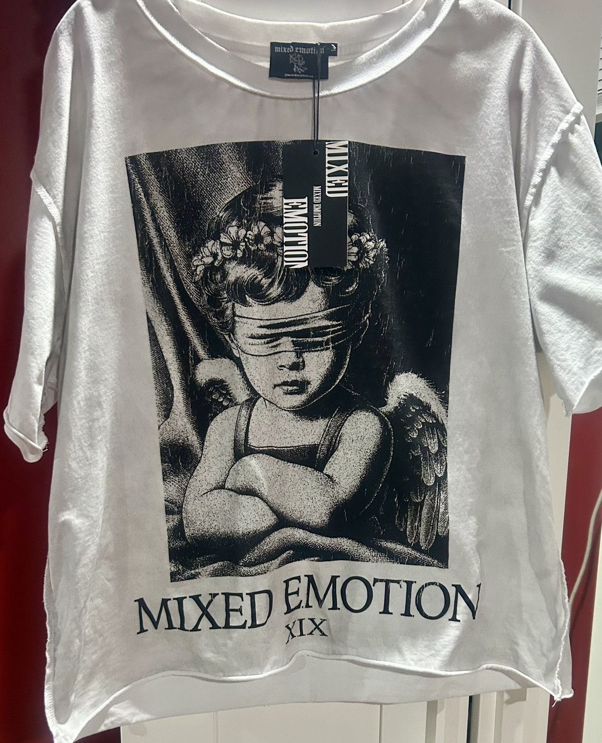 Other Mixed Emotion - "XIX" Blindfolded Angel Graphic Tee - White Size US L / EU 52-54 / 3 - 18 Thumbnail