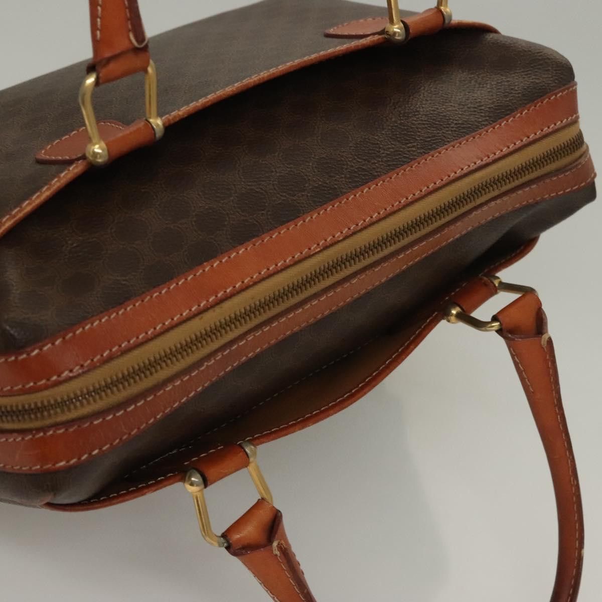 Celine CELINE Macadam Canvas Hand Bag Pvc Leather Brown Gold Size ONE SIZE - 6 Thumbnail