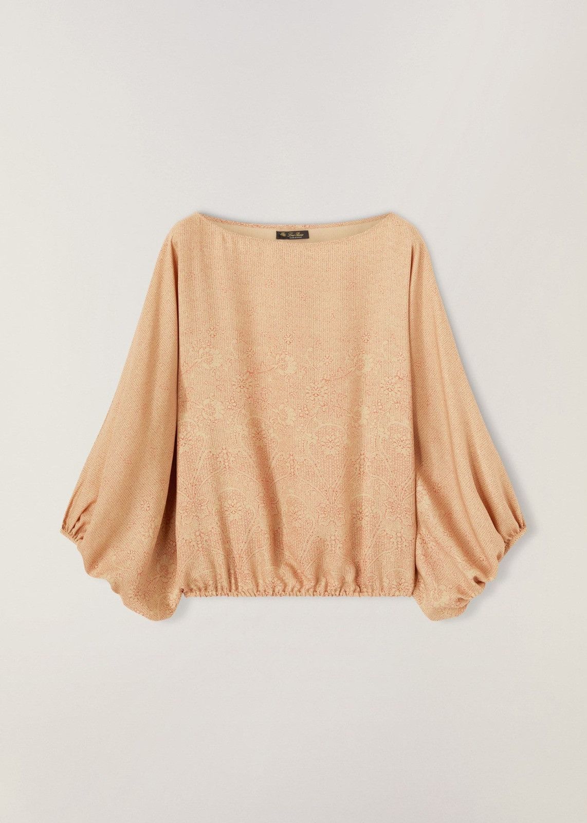 Loro Piana o1srvl11e1224 Luna Blouse in Beige Size L / US 10 / IT 46 - 1 Thumbnail
