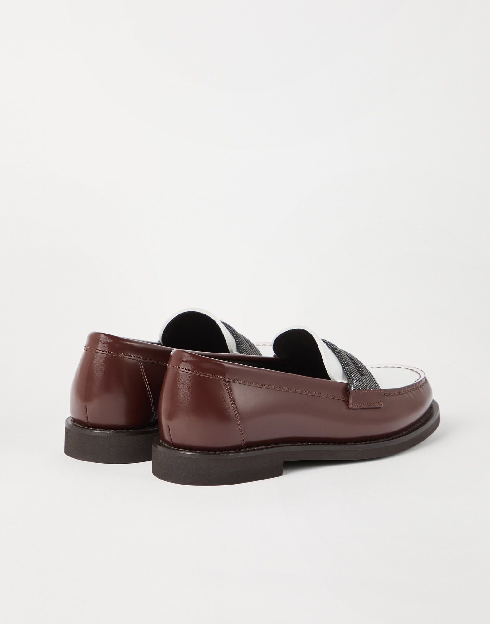 Brunello Cucinelli o1la1rc1a0326 Minimal Calfskin Penny Loafers in Multicolor Size US 9 / IT 39 - 4 Thumbnail