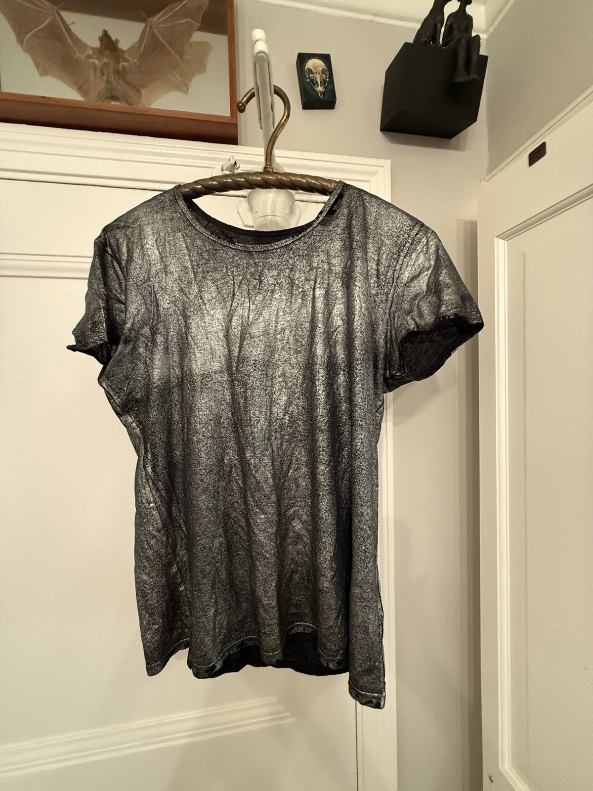 Rta RTÉ black distressed silver black T-shirt Size M / US 6-8 / IT 42-44 - 2 Thumbnail