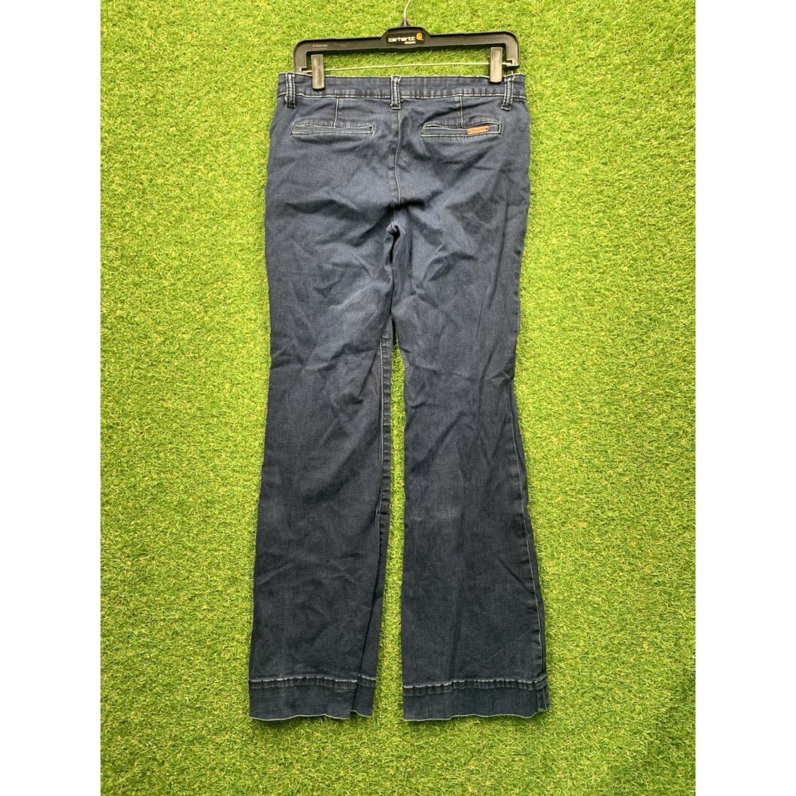 Wrangler VINTAGE Wrangler Flare Jeans Womens 7/8x32 Blue Denim Western Cowboy Retro 09MWWAB Work Size 30" / US 8 / IT 44 - 2 Thumbnail