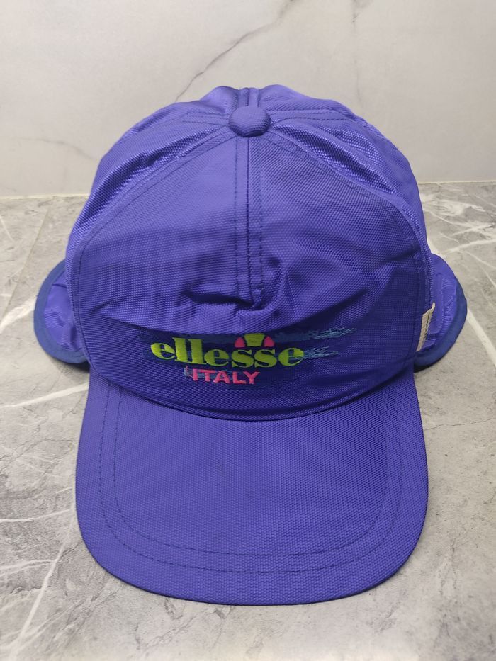 Ellesse Vintage Ellesse Earflap Cap Hat (Made In Japan) Size ONE SIZE - 4 Thumbnail