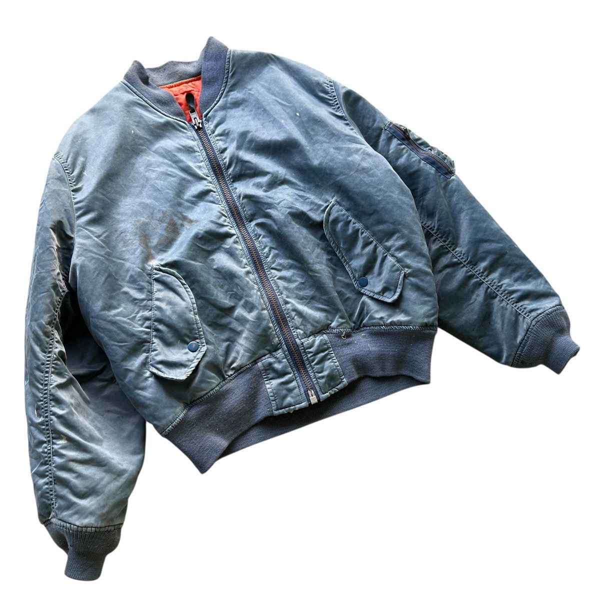 Japanese Brand 🔥 VINTAGE RIOT RIOT OILED PAIN SPLASH MA 1 BOMBER JACKET Size US M / EU 48-50 / 2 - 7 Thumbnail