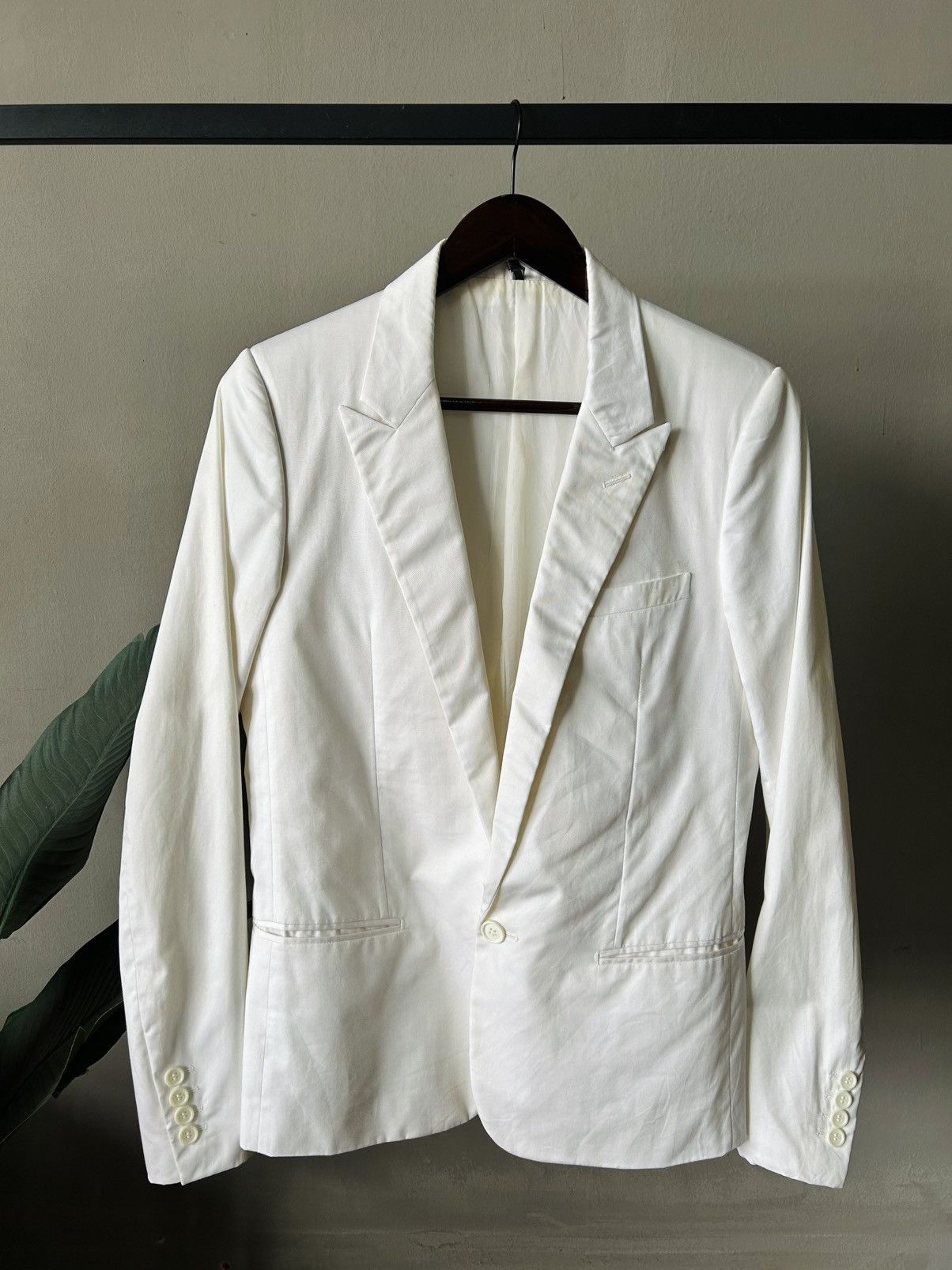 Dior Dior Hedi Slimane White Blazer Size S / US 4 / IT 40 - 1 Thumbnail