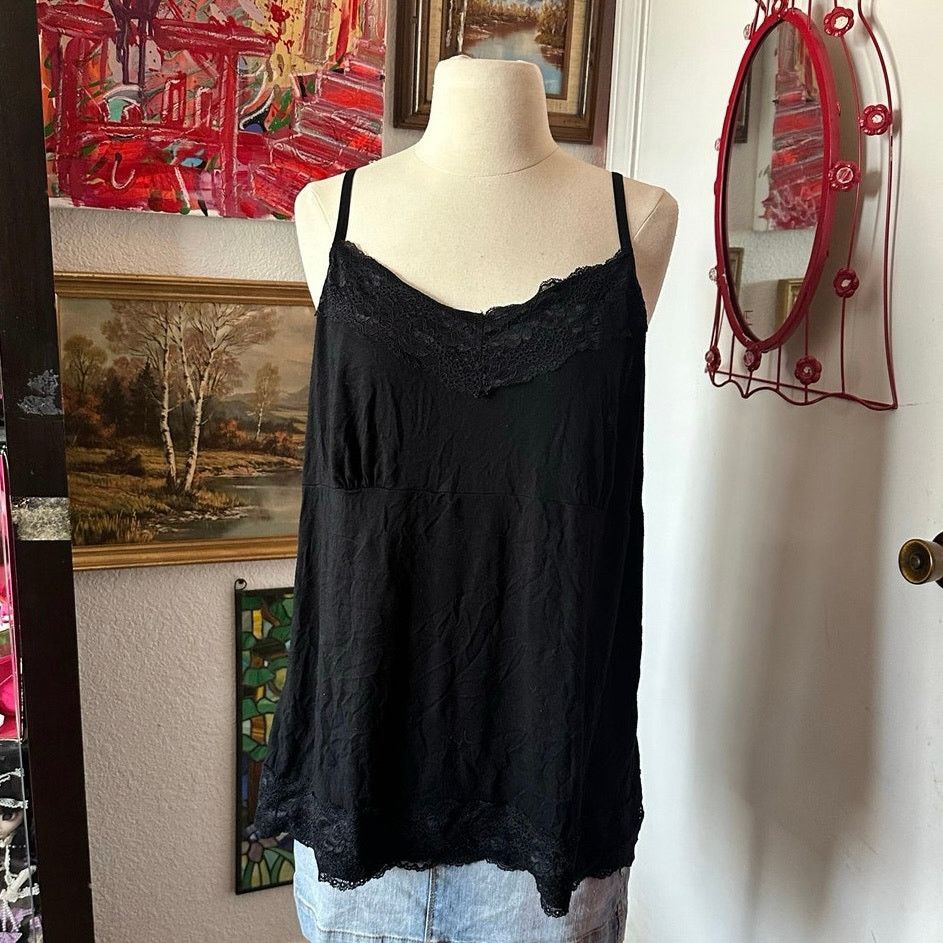 Other lane bryant black lace tank top Size XXL / US 16-18 / IT 52-54 - 1 Thumbnail
