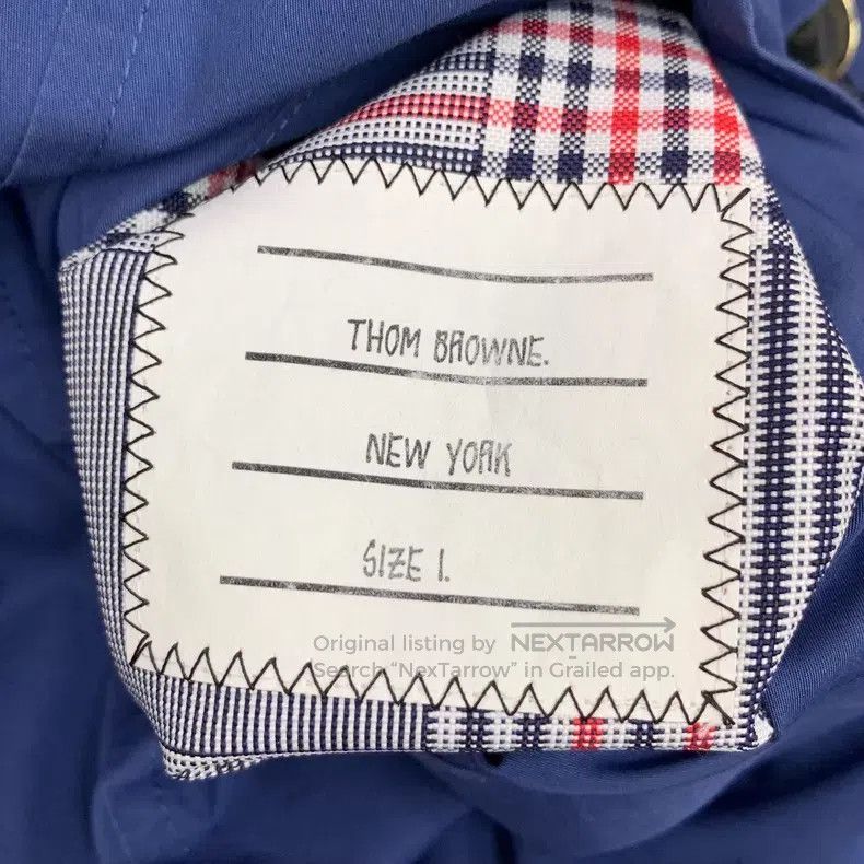 Thom Browne Thom Browne Blue Plaid Cotton Lapel Single Breasted Long S Size US S / EU 44-46 / 1 - 5 Thumbnail