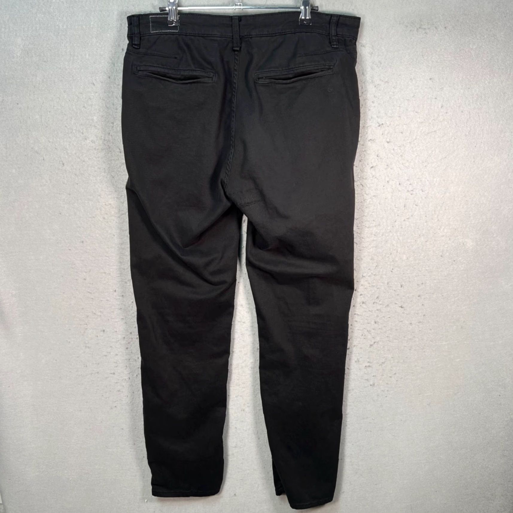 Rag & Bone Rag & Bone Slim Fit Chino Pants - Black Cotton Blend, 34 Mens, Flat Front, Tapered, Casual, Regular Size, 30 Inseam, 7/10 Condition, Vintage: No Size US 34 / EU 50 - 2 Thumbnail