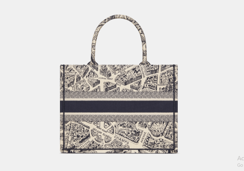 Dior o1w1db10525 M1296Z Size : OS / Tote Bag in Beige/Navy Blue Size ONE SIZE - 4 Thumbnail