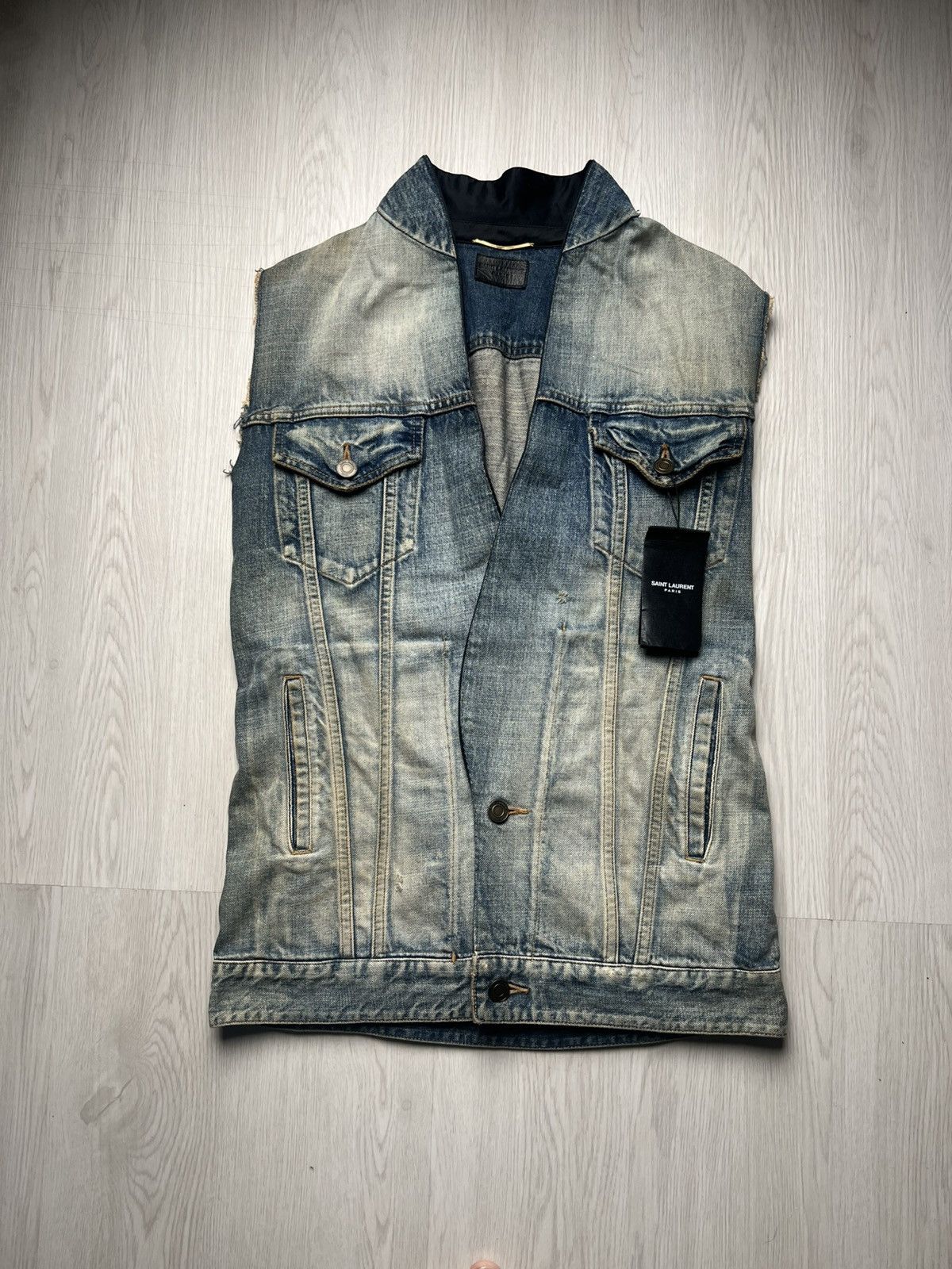 Saint Laurent Paris SS16 Saint Laurent by Hedi Slimane Denim Vest Size US XS / EU 42 / 0 - 2 Thumbnail