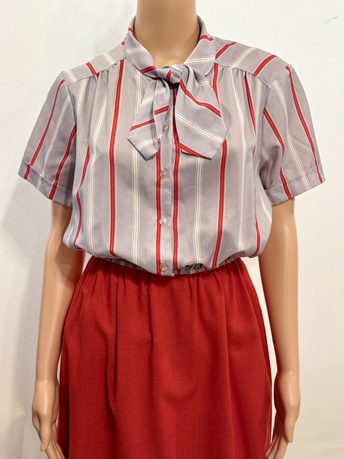 Vintage Fun Striped Breezy Dress Size XL / US 12-14 / IT 48-50 - 5 Thumbnail