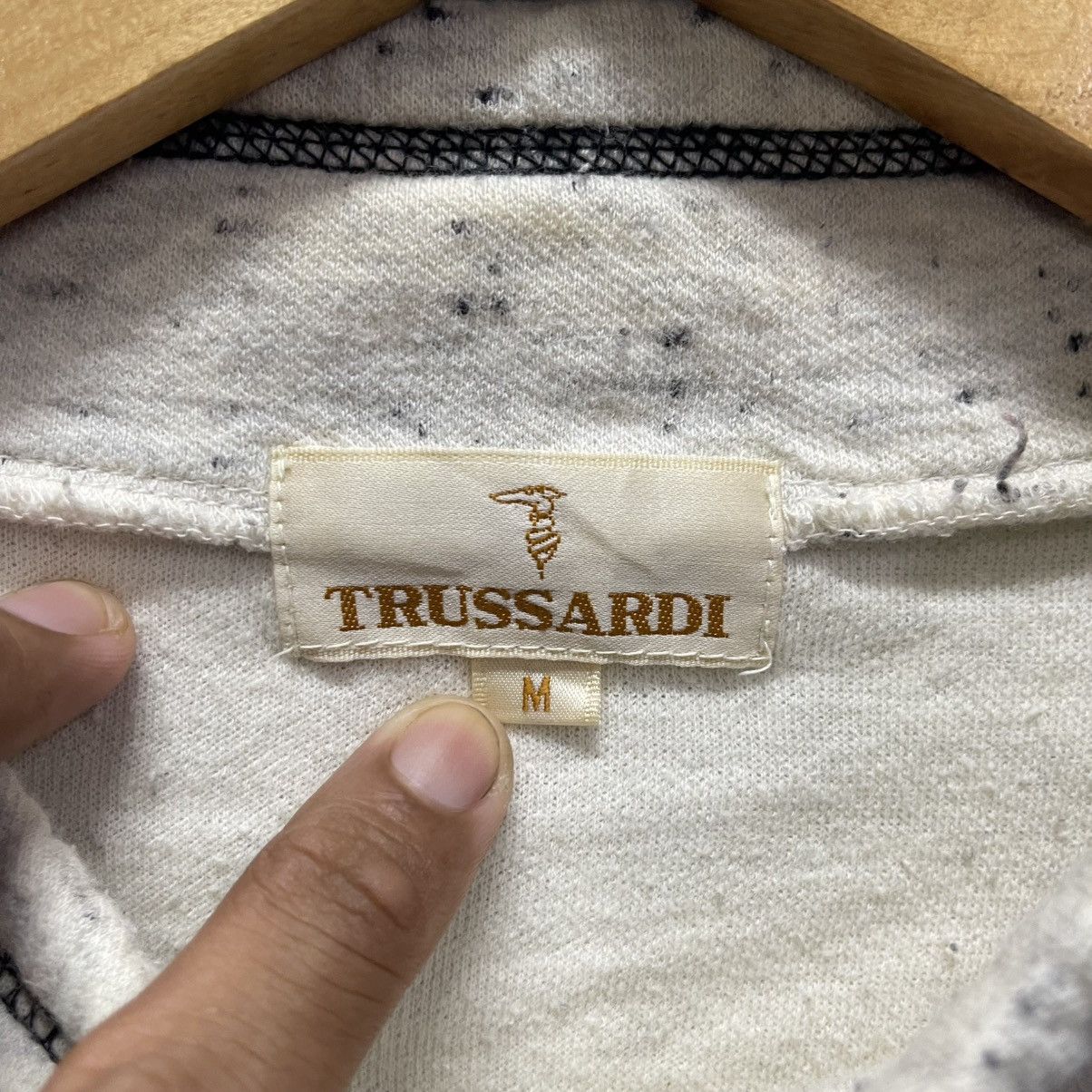 Trussardi Vintage 1990s Trussardi Mock Neck Pullover Sweatshirt Size US M / EU 48-50 / 2 - 8 Thumbnail