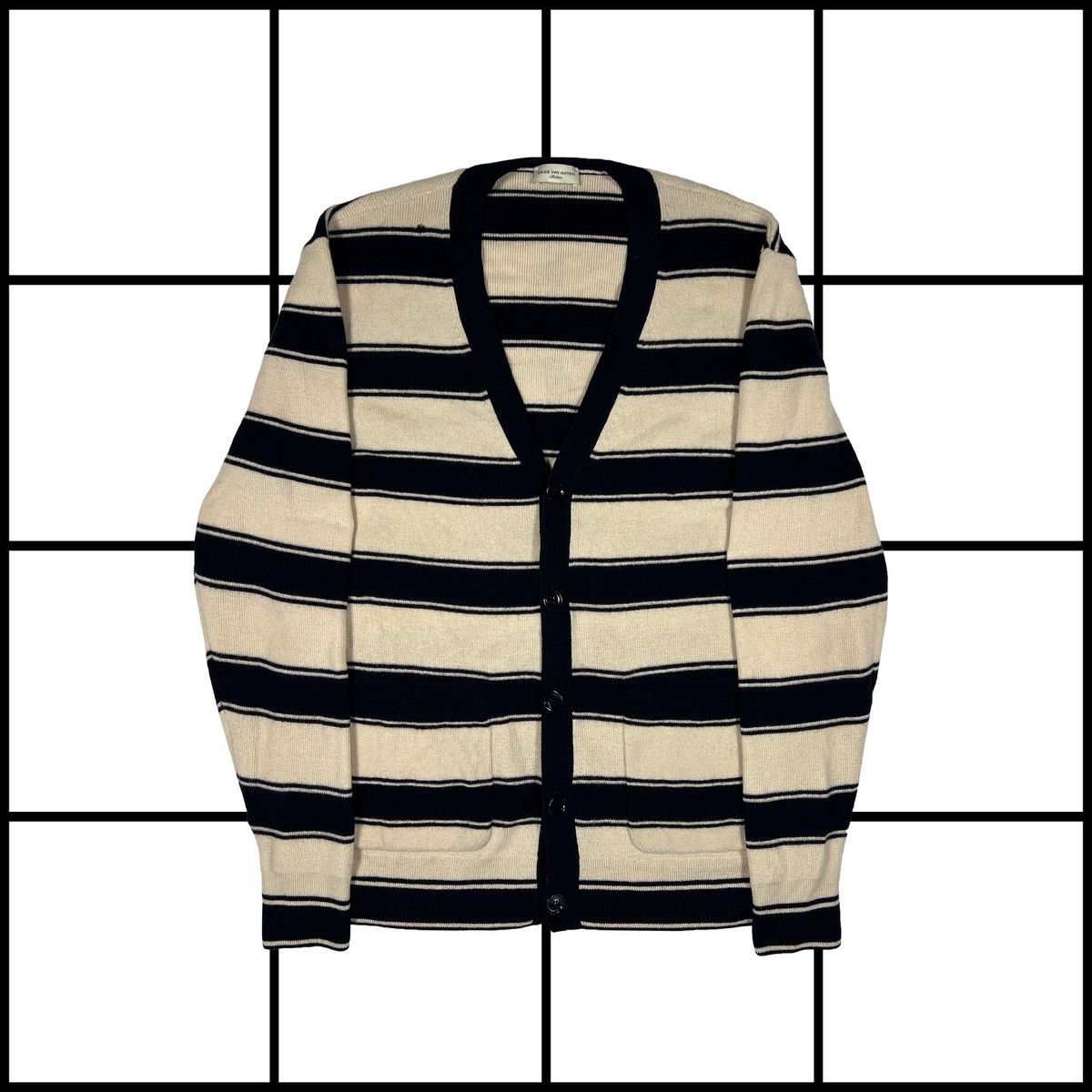 Dries Van Noten |[ 2010’s Dries Van Noten Wool Blend Striped Cardigan ]| Size US M / EU 48-50 / 2 - 1 Thumbnail