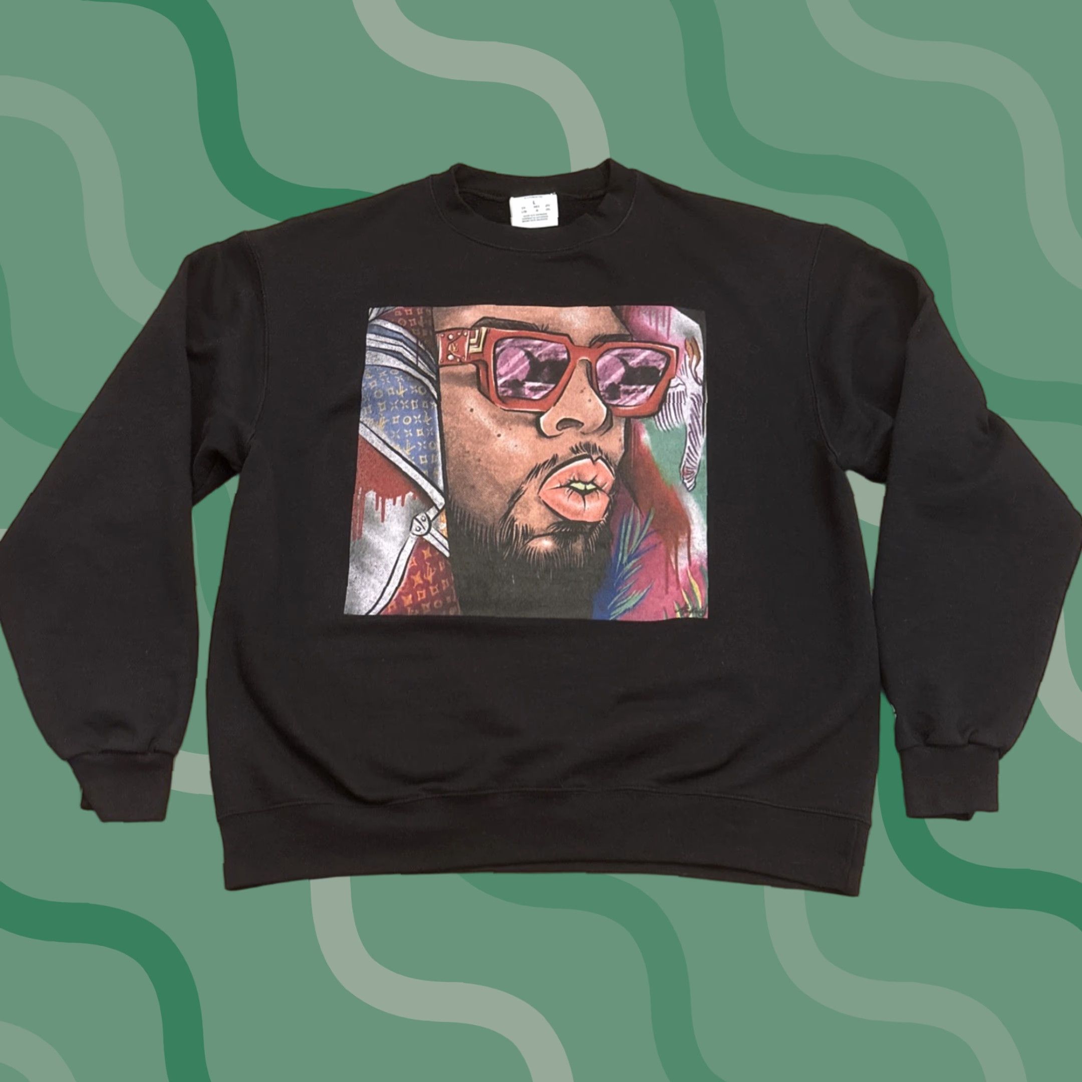 Champion Rapper Westside Gunn FIAAG Sweater Black Size L Hip Hop Streetwear Black EUC Size US L / EU 52-54 / 3 - 1 Thumbnail