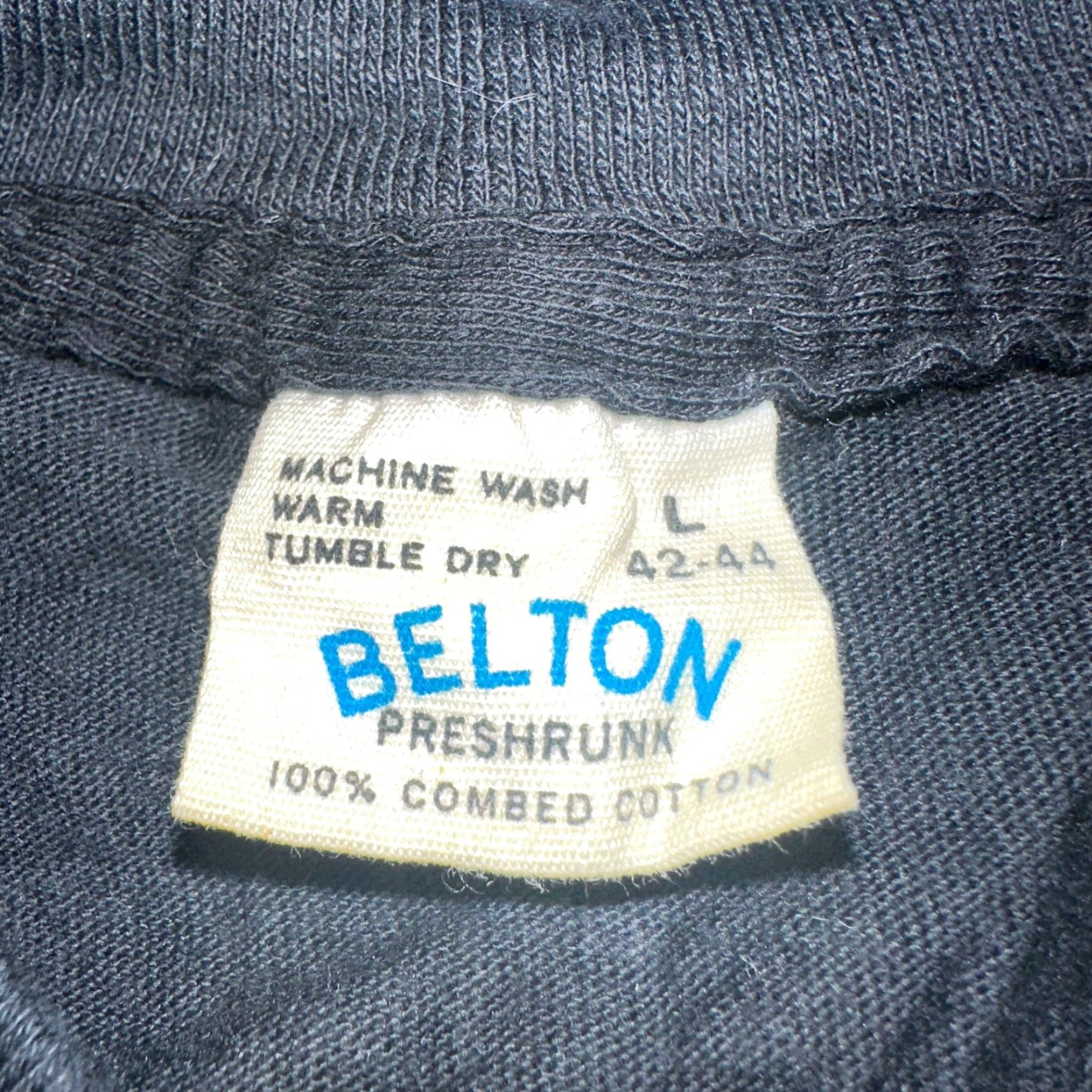 Vintage VINTAGE Belton Street Rod Central Oregon 80s VTG T Shirt Black L Short Sleeve Crew Neck Men 1980s Single Stitch Graphic Print Football? Size US L / EU 52-54 / 3 - 3 Thumbnail