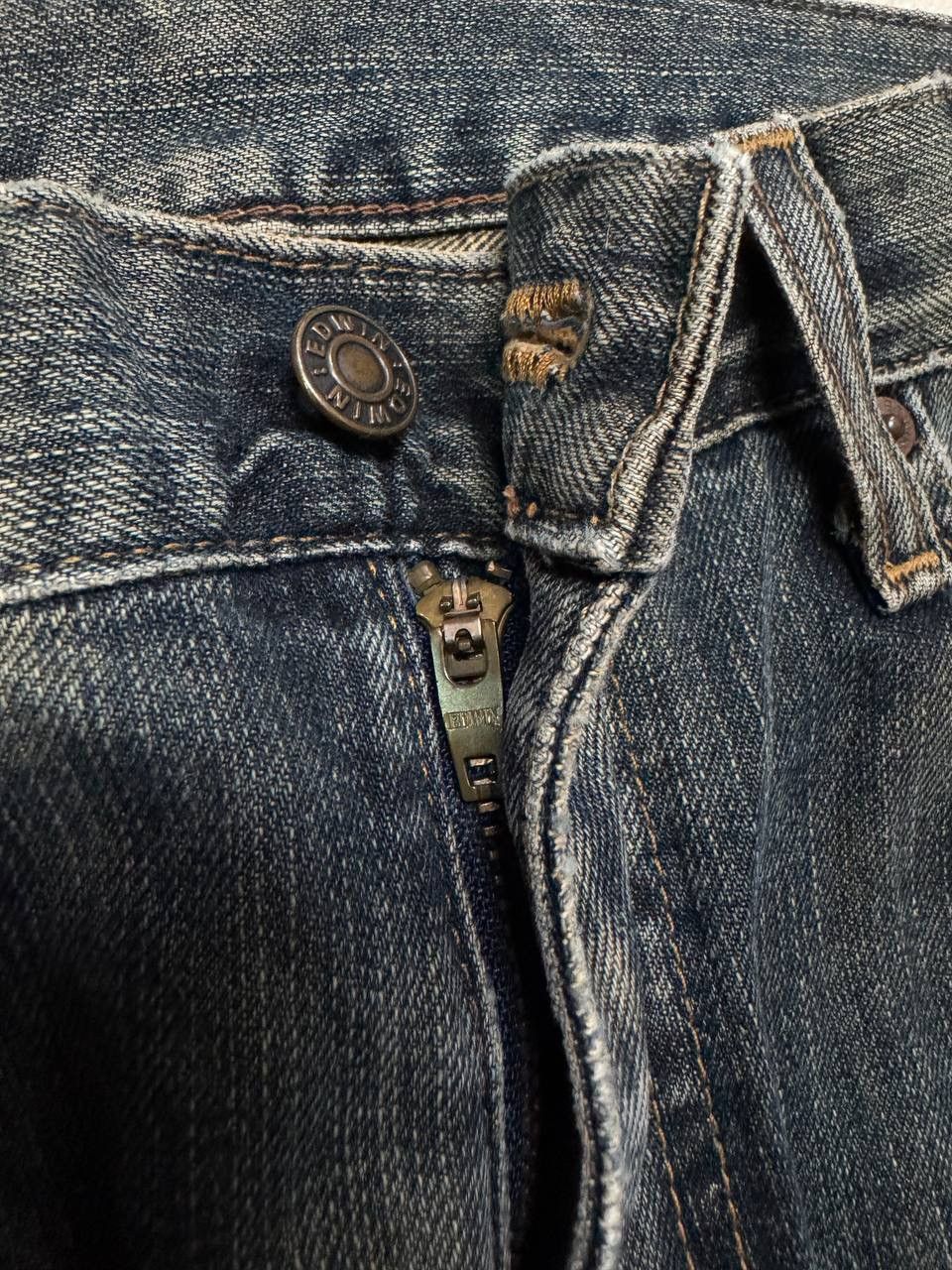 Edwin SICK Vintage Edwin Rusty Mudwash Distress Regular Dark Jean Size US 32 / EU 48 - 9 Thumbnail