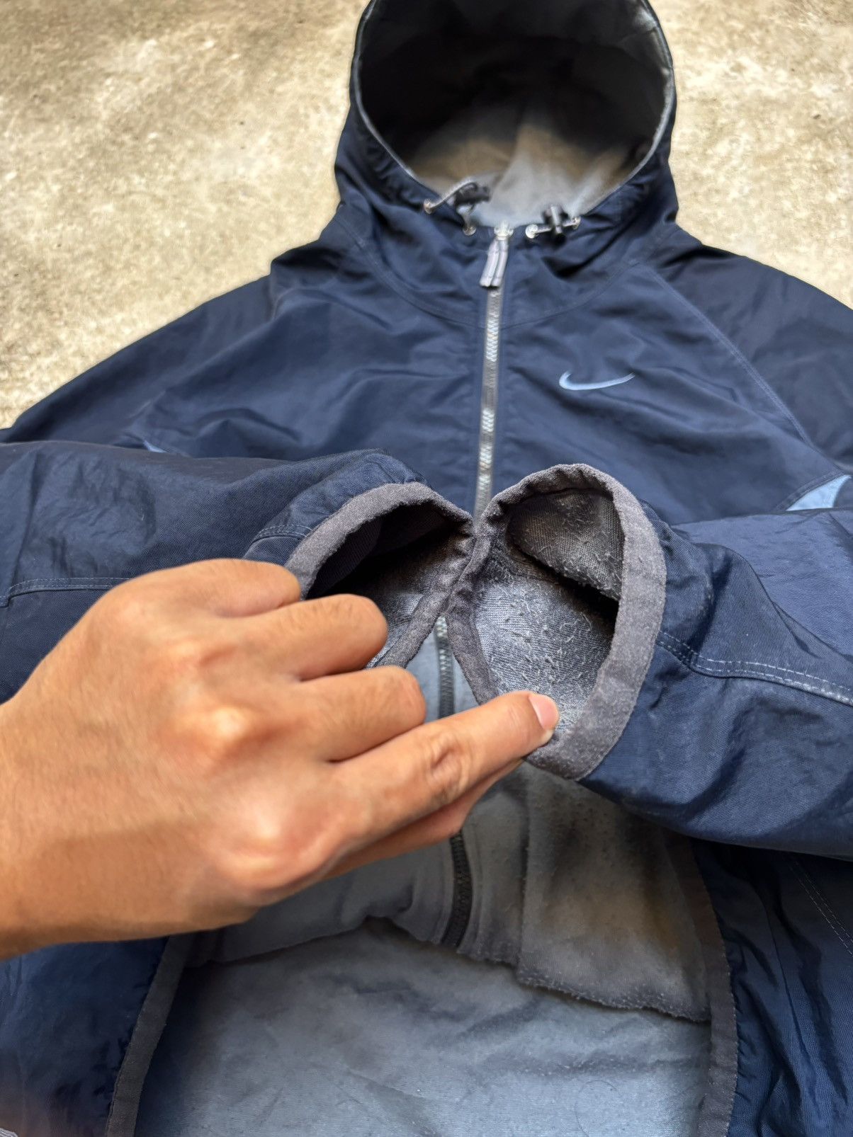Nike Vintage Nike Windbreaker Zip Jacket Navy Size US L / EU 52-54 / 3 - 5 Thumbnail