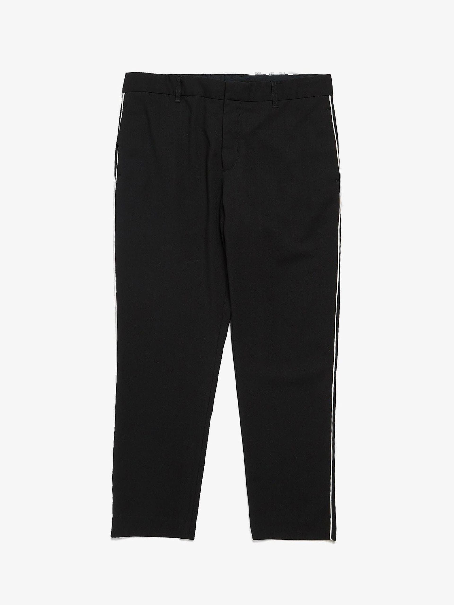 Ann Demeulemeester Black Side Striped Fleece Wool Trousers Size US 33 - 1 Thumbnail