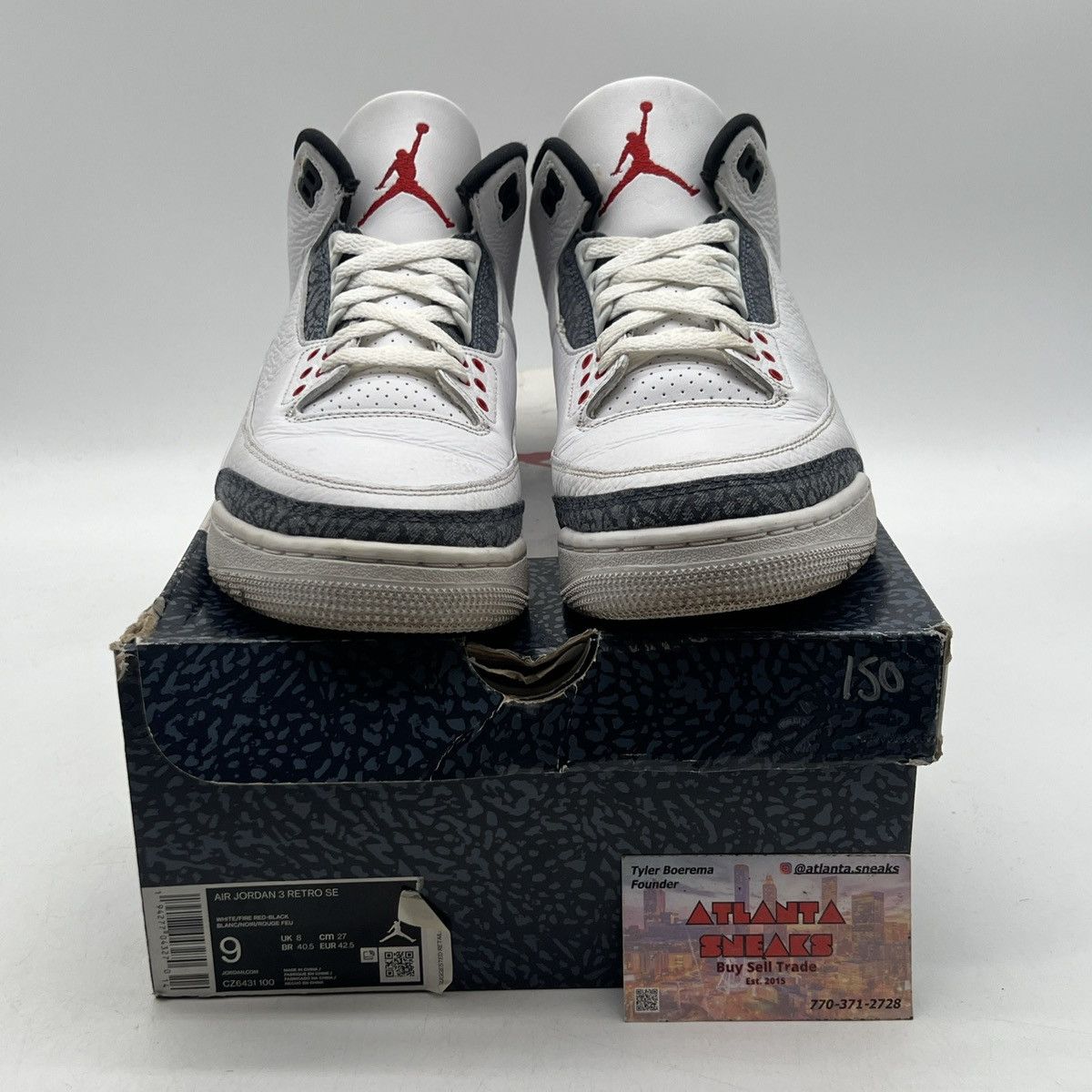 Jordan Brand Air Jordan 3 denim fire red Size US 9 / EU 42 - 2 Thumbnail
