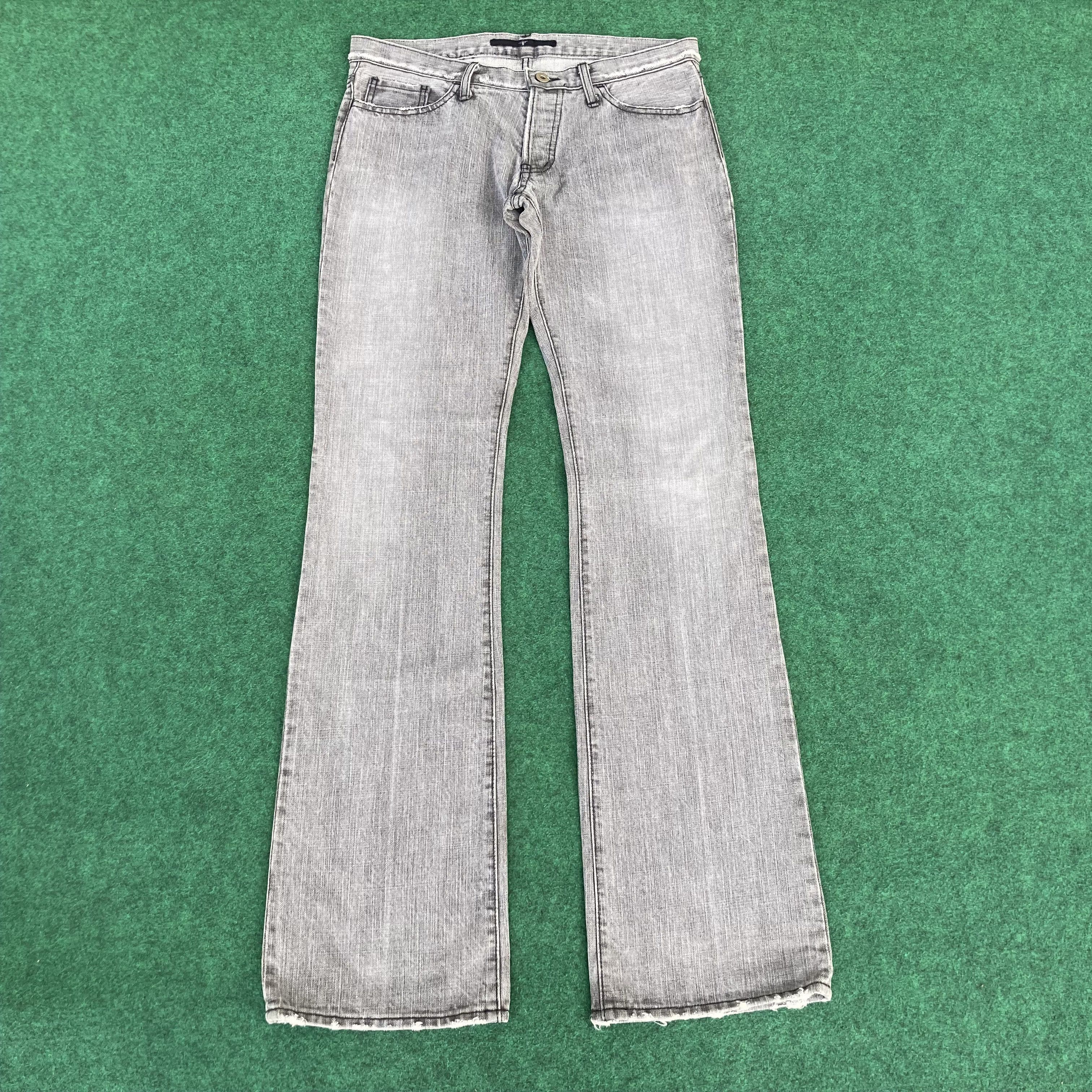 32x35 NO ID Flared Denim Japanese Brand Bootcut Jeans