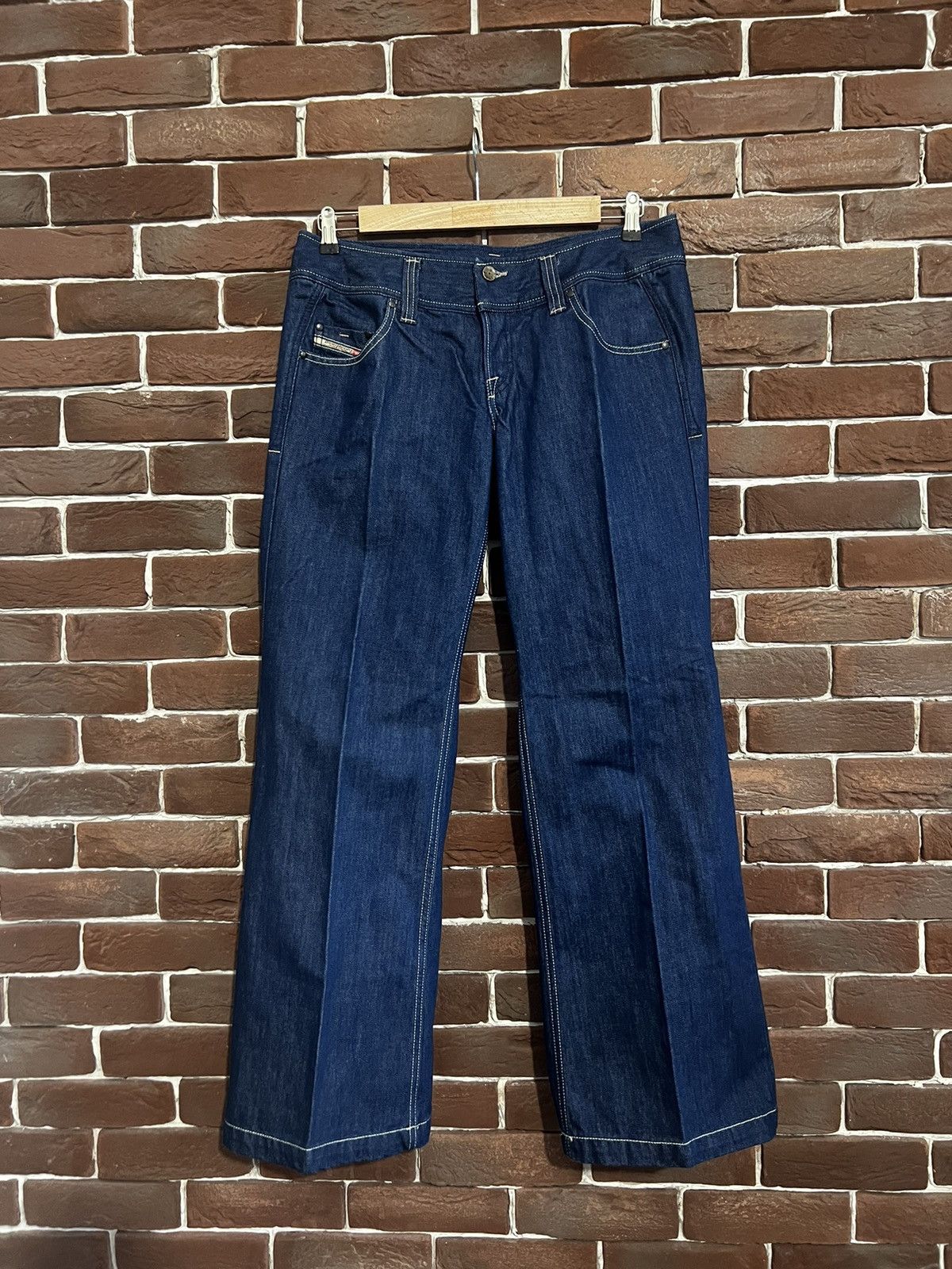 Diesel Vintage 00s Diesel Flared Denim Pants DSWT Avant garde Hype Size US 32 / EU 48 - 1 Thumbnail