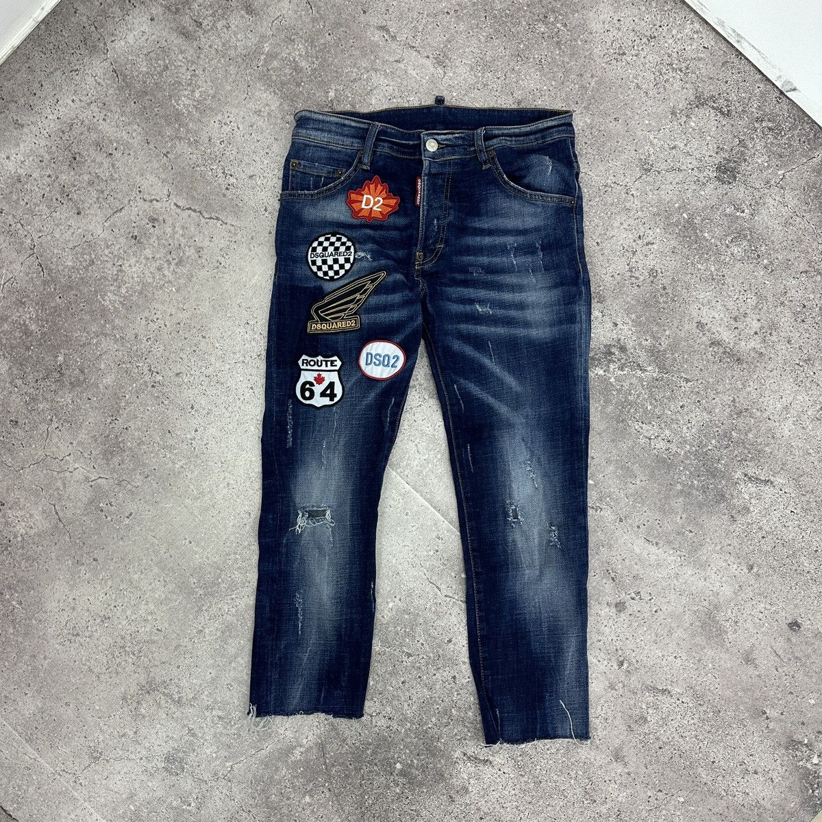 Dsquared2 Dsquared2 skinny Italy Patchwork distressed jeans y2k hype Size US 30 / EU 46 - 1 Thumbnail