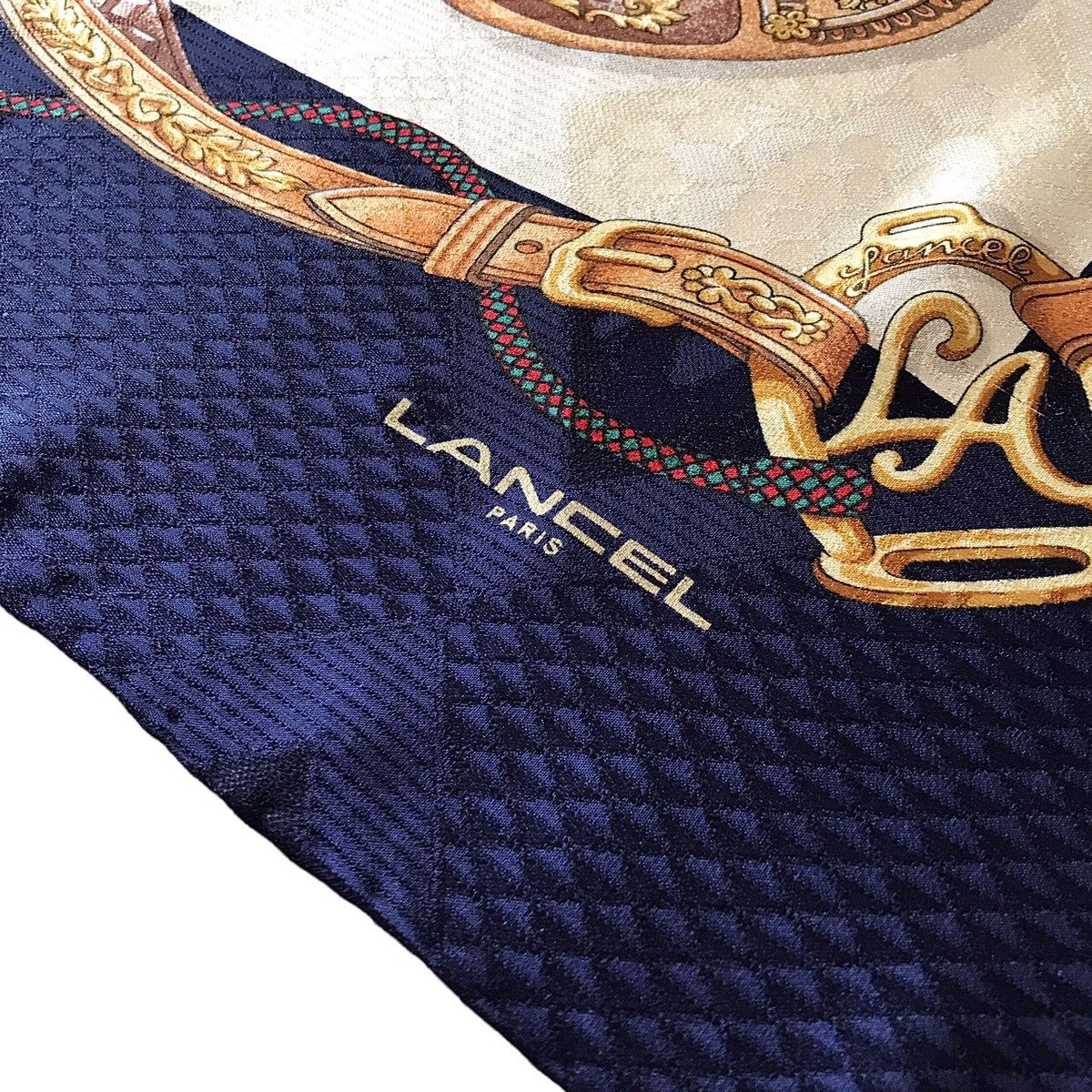 Designer × Lancel Lancel Paris Authentic Vintage Saddle Silk Scarf Size ONE SIZE - 4 Thumbnail