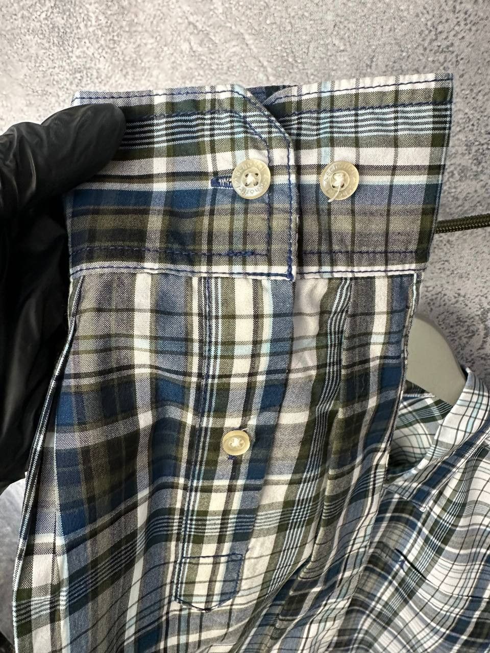 Other Schoffel Button Up Shirt Check Long Sleeve Point Collar Size US L / EU 52-54 / 3 - 13 Thumbnail