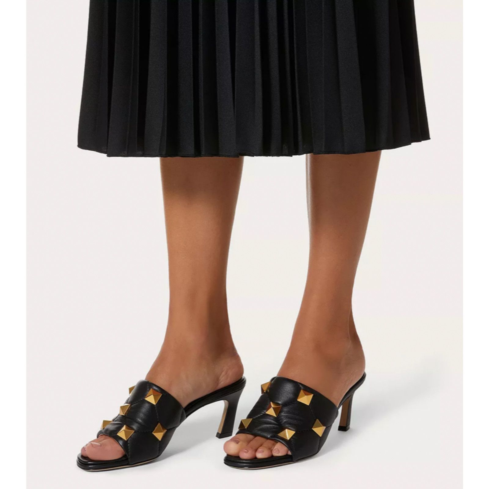Valentino Rockstud 65 Roman Stud Backless Mule Slide Heel Sandal 39 Size US 9 / IT 39 - 5 Thumbnail