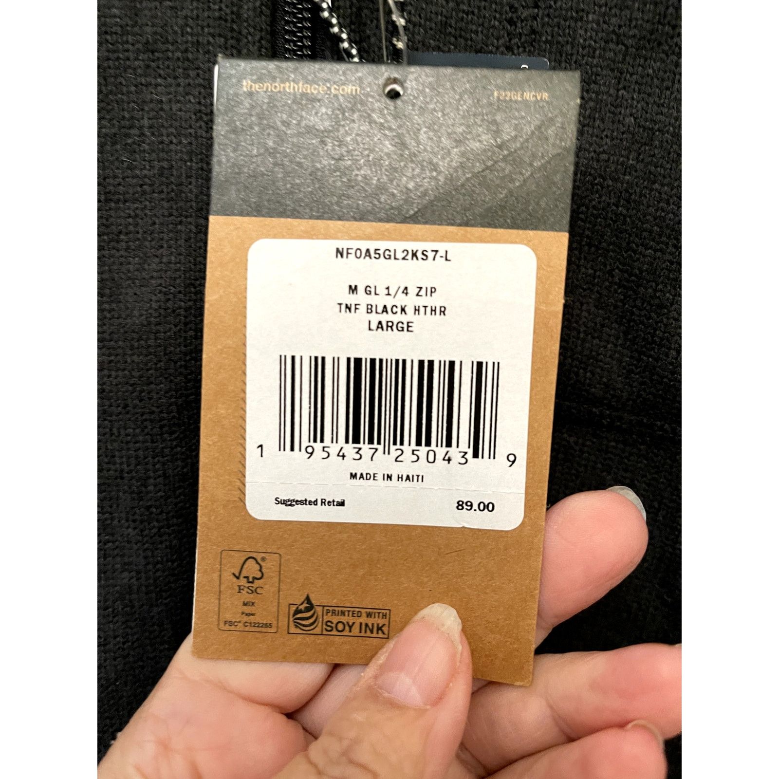 The North Face North Face Pullover Jacket Zipper Black Sz L 1/4 Zipper Size US L / EU 52-54 / 3 - 4 Thumbnail