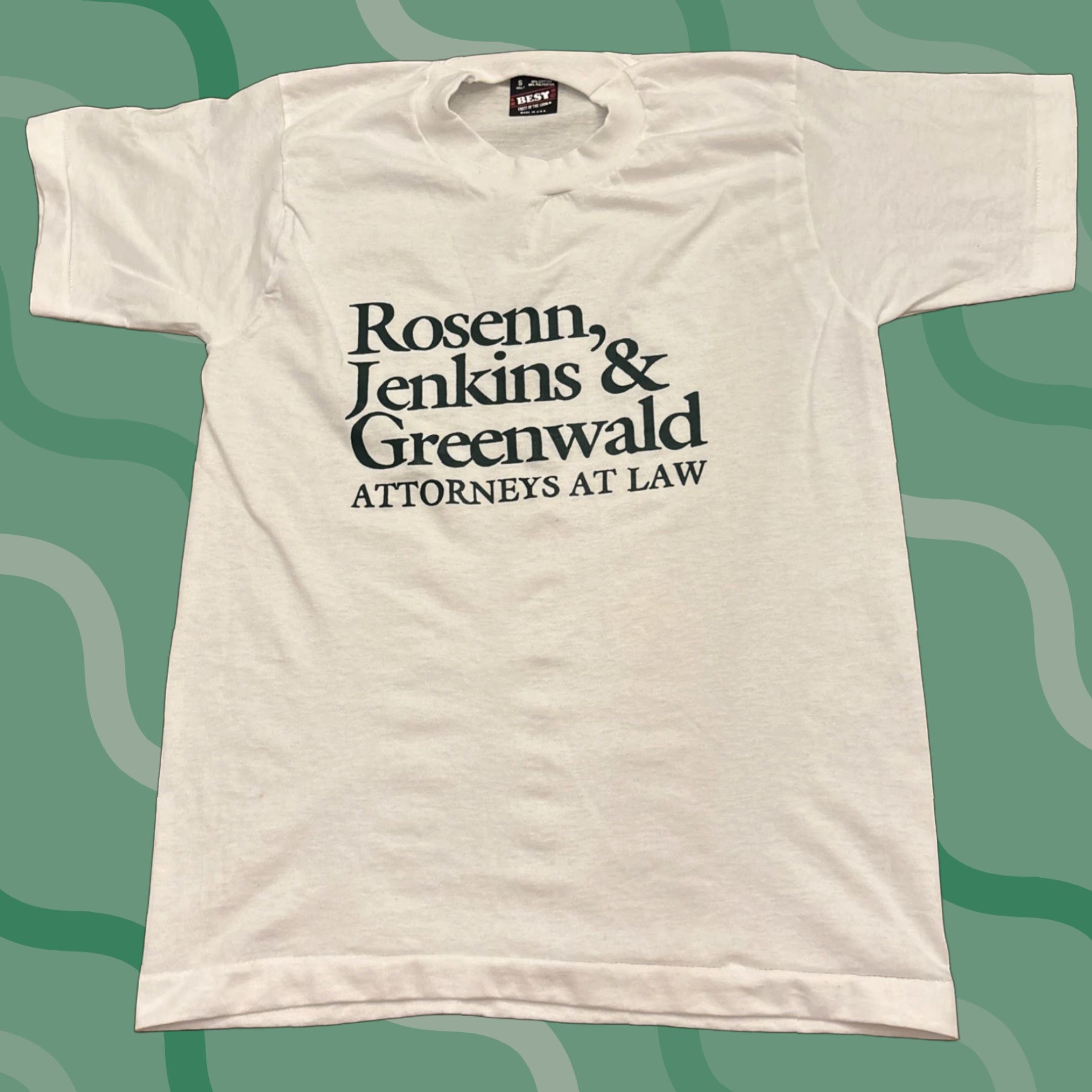 Fruit Of The Loom VINTAGE Fruit of the Loom T-Shirt Rosenn Jenkins Greenwald Attorneys at Law Size Small White Law Firm Mens Size US S / EU 44-46 / 1 - 1 Thumbnail