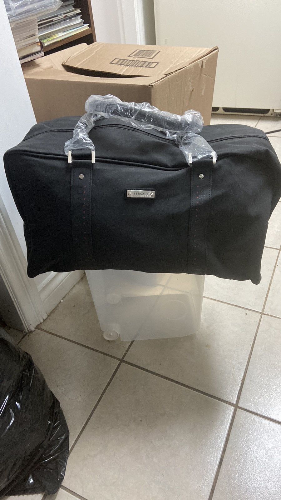 Versace Versace Parfums Black Duffle Bag Size ONE SIZE - 1 Thumbnail