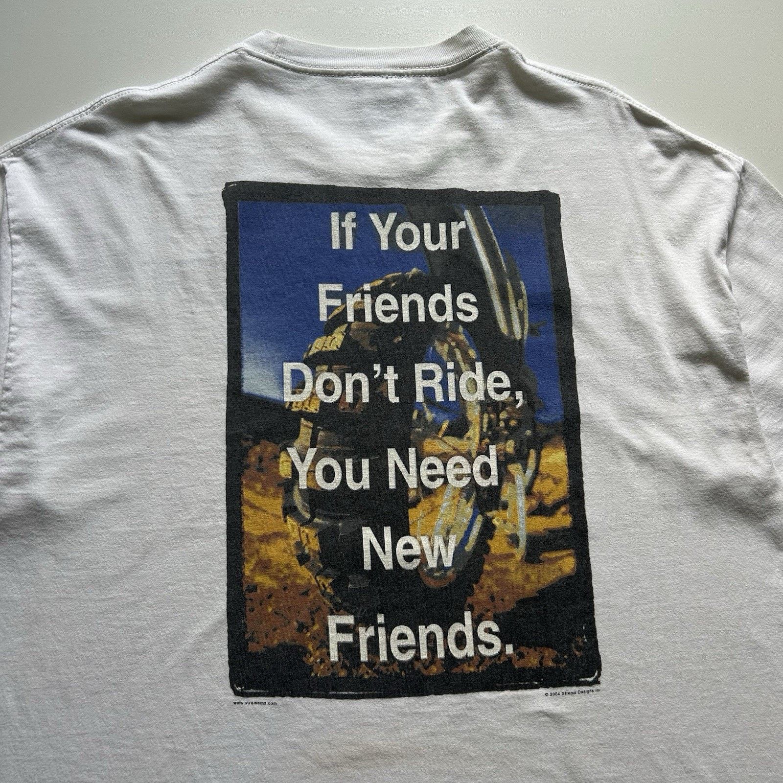 Vintage Vintage 90s Xtreme Racing Motocross T-Shirt XL Y2K Funny Art Size US XL / EU 56 / 4 - 2 Thumbnail