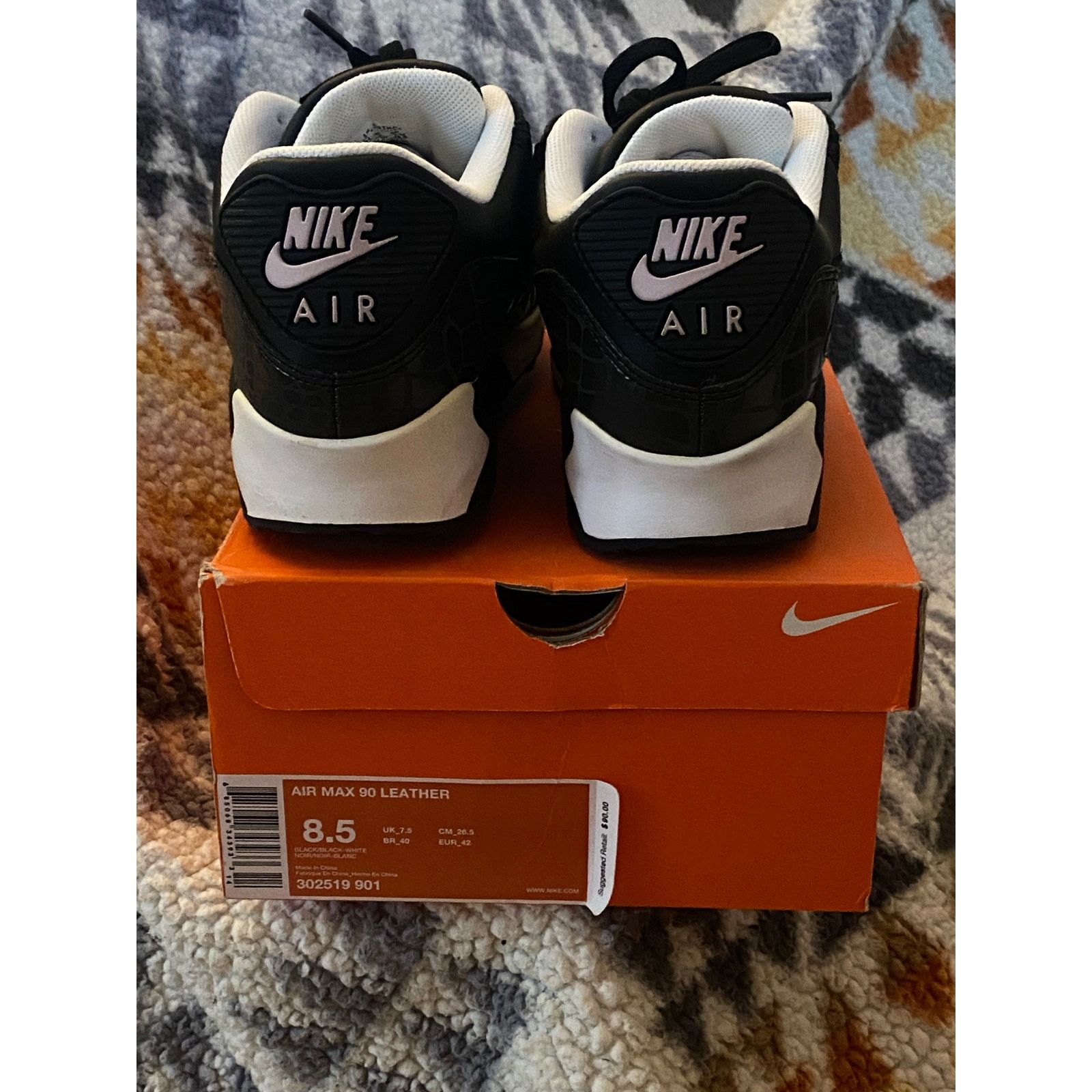 Nike Air Max 90 Leather 'Reflector Croc' m8.5 w10 Size US 8 / EU 41 - 7 Thumbnail
