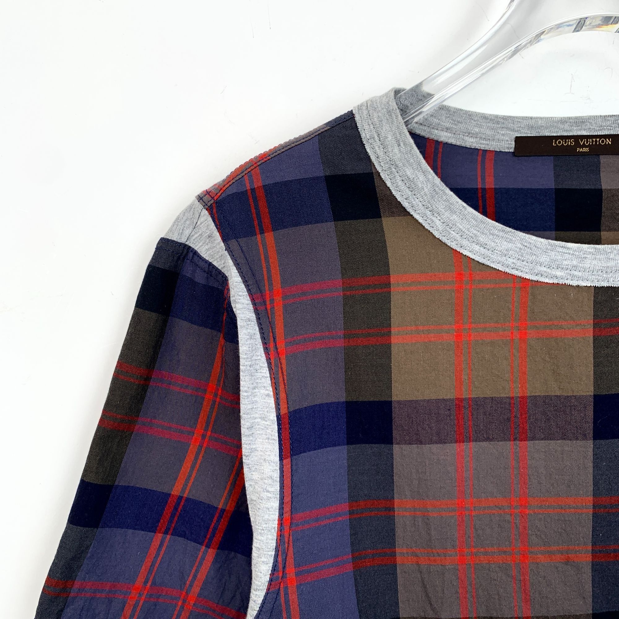 Louis Vuitton Louis Vuitton Mens Plaid T-Shirt Red/Blue/Green Short Sleeve Size S / US 4 / IT 40 - 3 Thumbnail